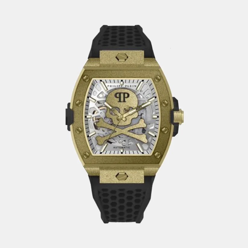 $keleton Frosted Men Automatic White Dial Analog Silicone Watch PWJFA1025