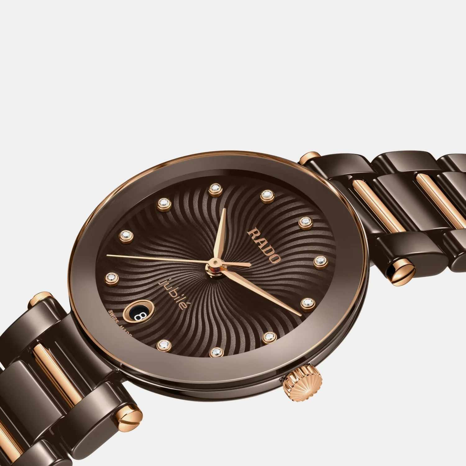 LaCoupole Women Quartz Brown Dial Analog Ceramic Watch R22242703 - Image 2