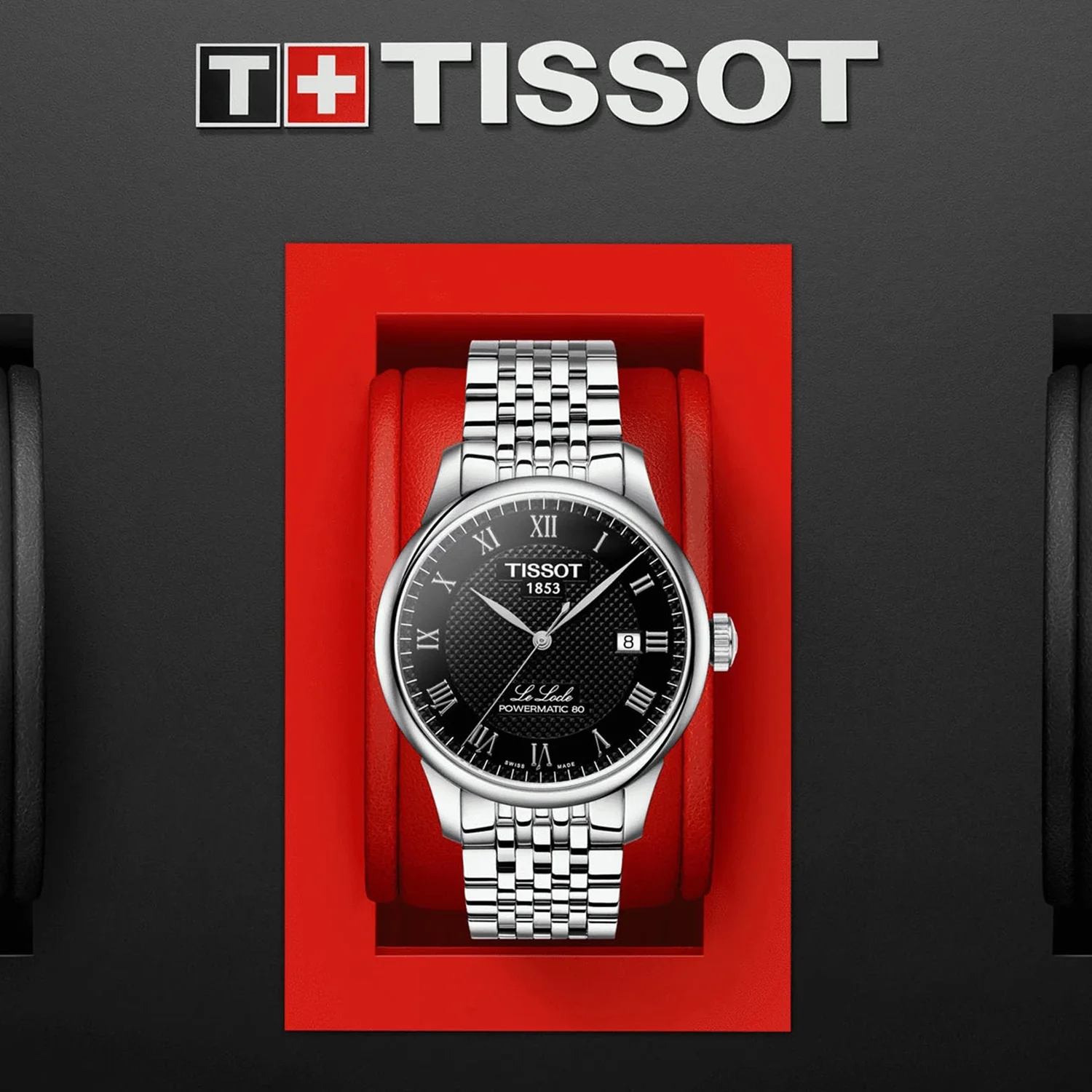 Le Locle Men Analog Black Dial Automatic Stainless Steel Watch T0064071105300 - Image 6