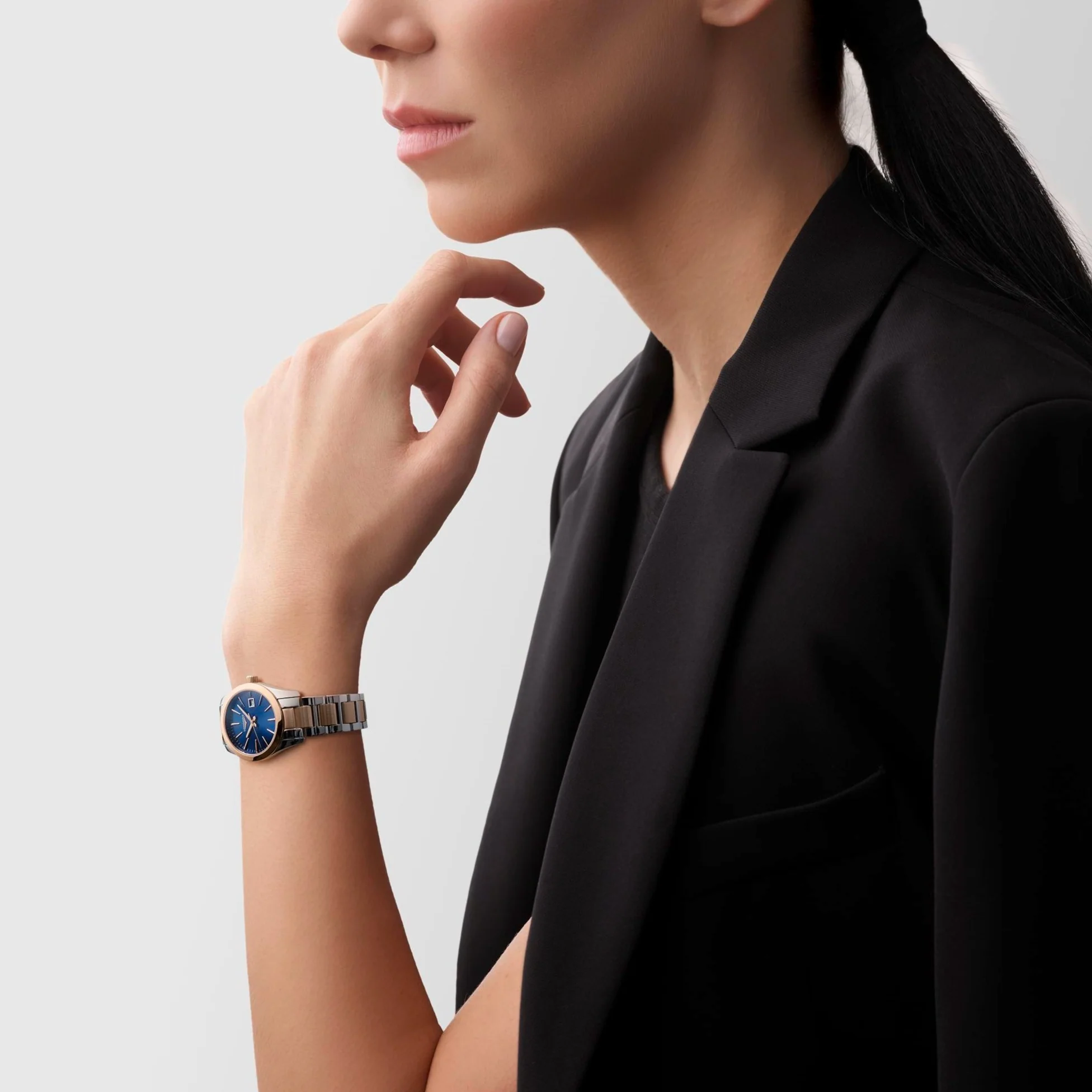 Conquest Classic Women Quartz Blue Dial Analog Stainless Steel Watch L22863927 - Image 5