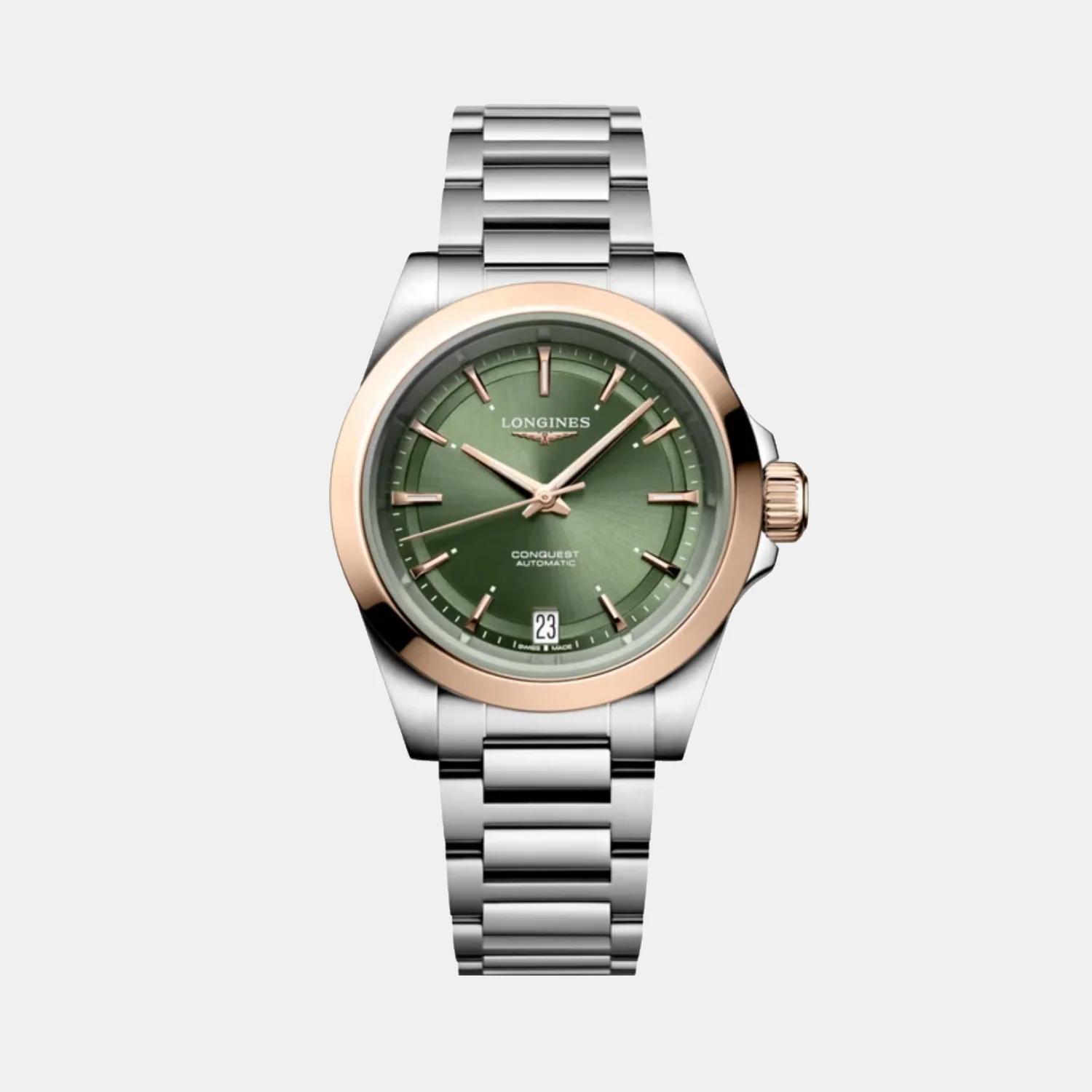 Conquest Women Automatic Green Dial Analog Stainless Steel Watch L34305026