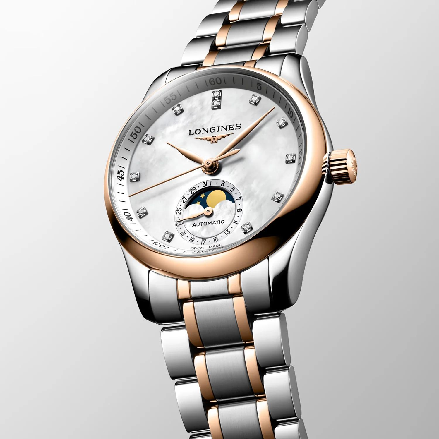 Women Automatic Mother Of Pearl Dial Analog Stainless Steel Watch L24095897 - Image 5