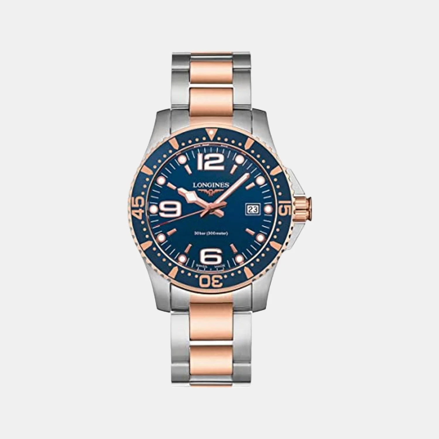 Men Quartz Blue Dial Analog Stainless Steel Watch L37403987