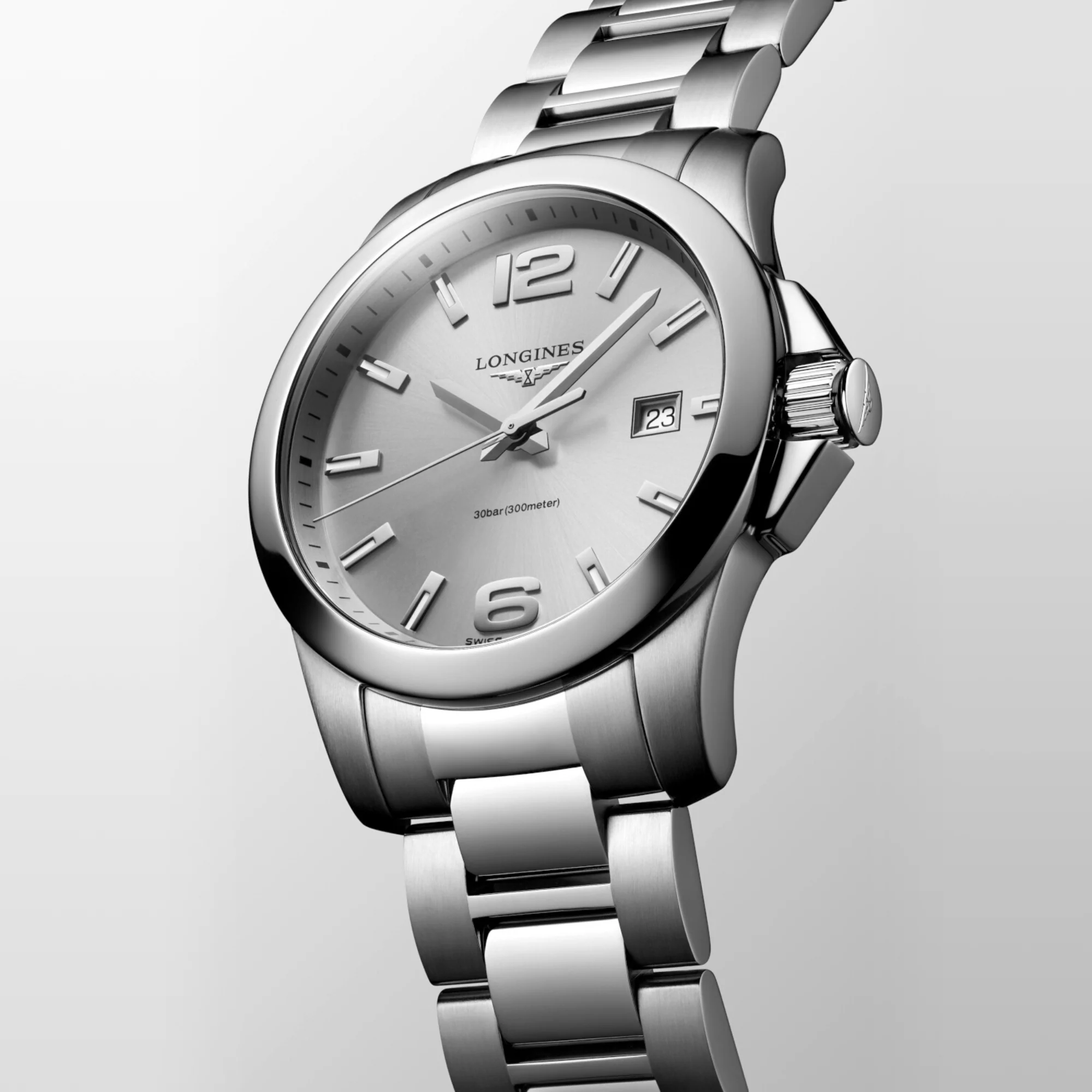 Men Quartz Silver Dial Analog Stainless Steel Watch L37594766 - Image 3