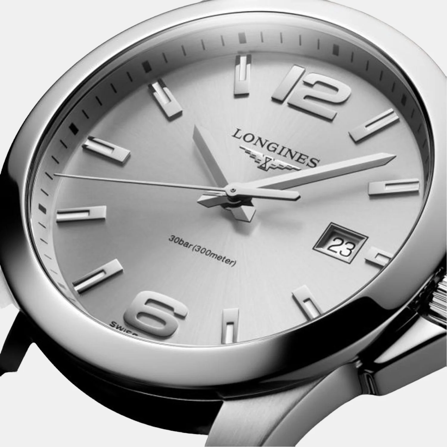 Men Quartz White Dial Analog Leather Watch L37594765 - Image 3