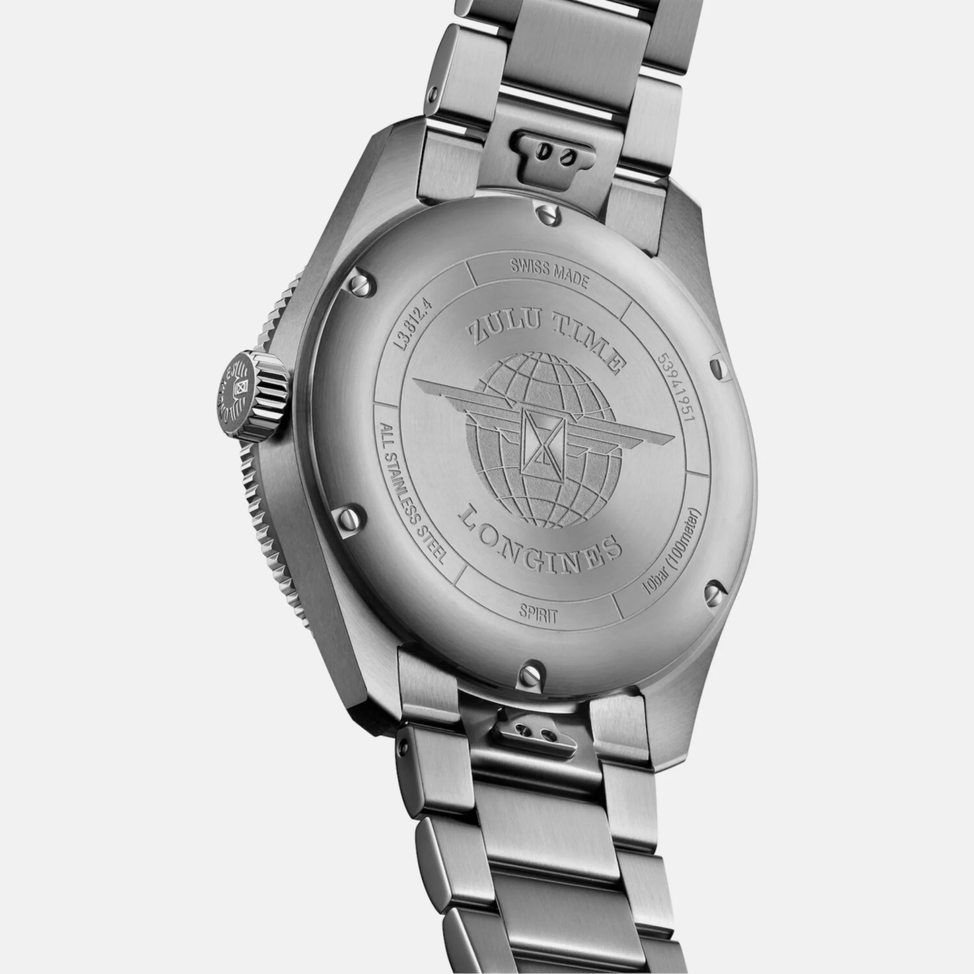 Spirit Zulu Time Men Automatic Grey Dial Analog Stainless Steel Watch L38124636 - Image 3