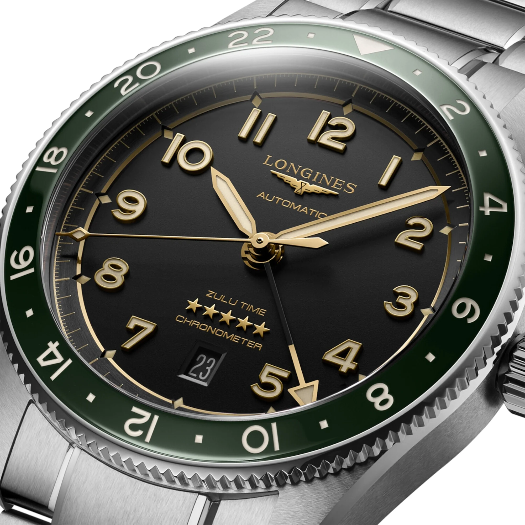 Spirit Zulu Time Men Automatic Grey Dial Analog Stainless Steel Watch L38124636 - Image 4