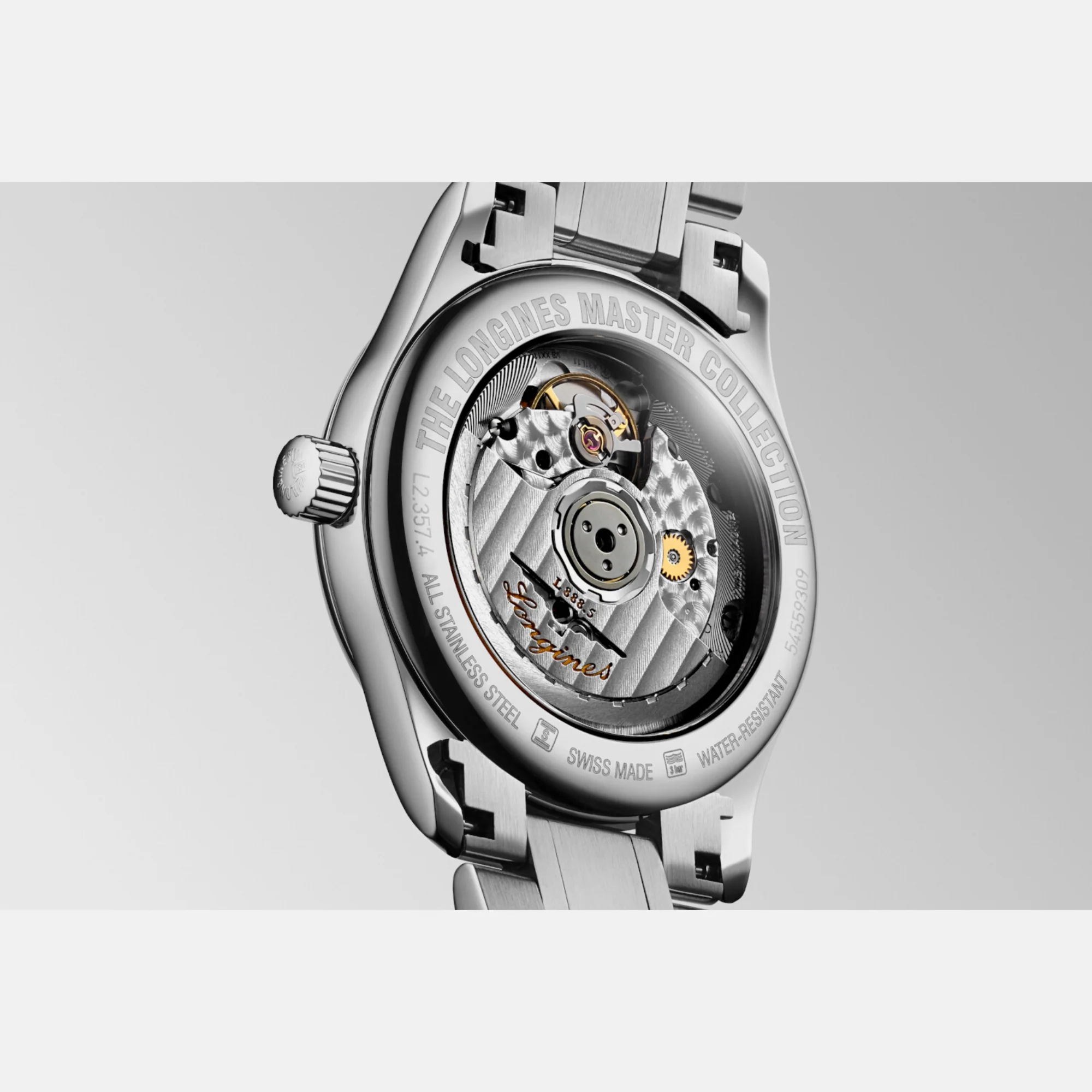 Women Automatic Orange Dial Analog Stainless Steel Watch L23574086 - Image 3