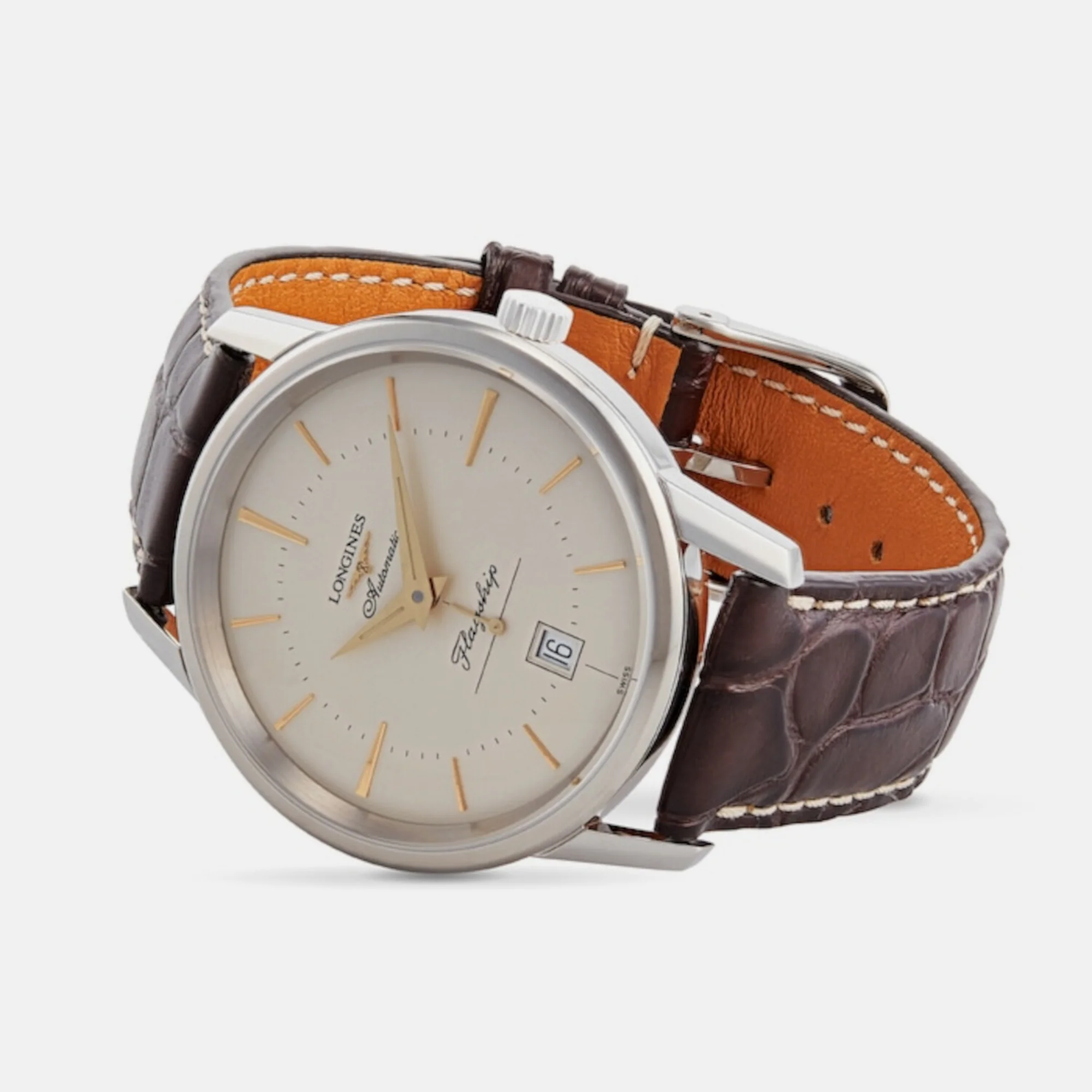 Women Quartz Beige Dial Analog Leather Watch L47954782 - Image 2