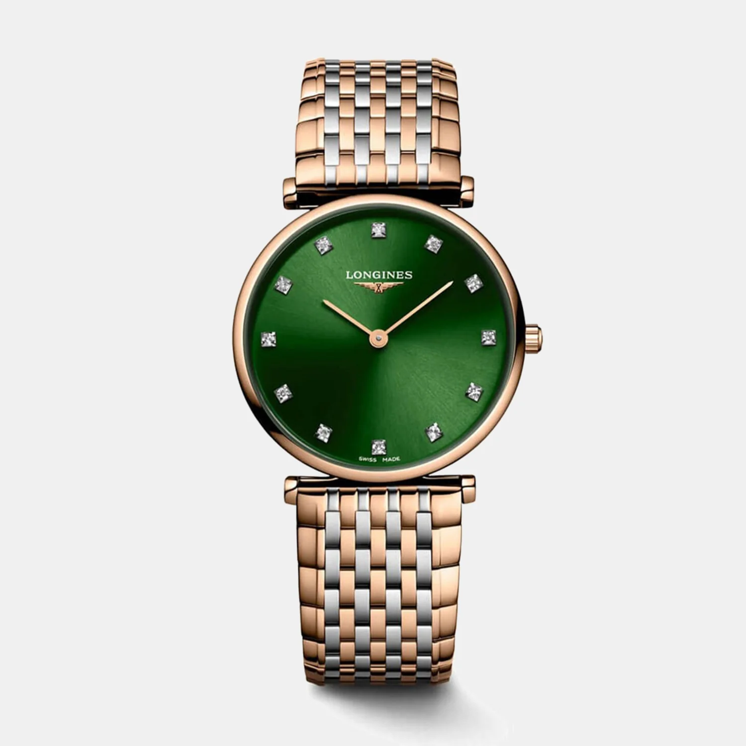 Women Quartz Green Dial Analog Stainless Steel Watch L45121087 - Image 2