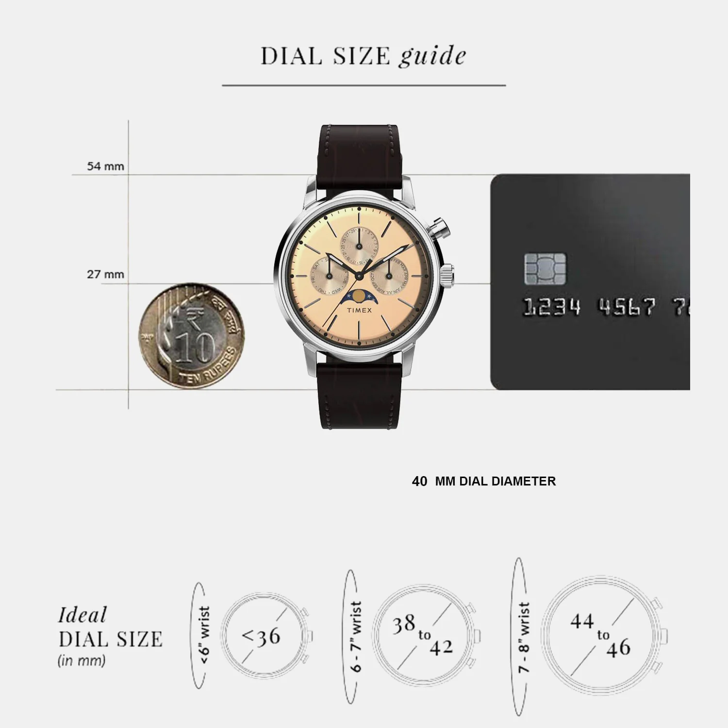 Marlin Men Quartz Rose Gold Dial Multi-Function Leather Watch TWEG26801 - Image 6