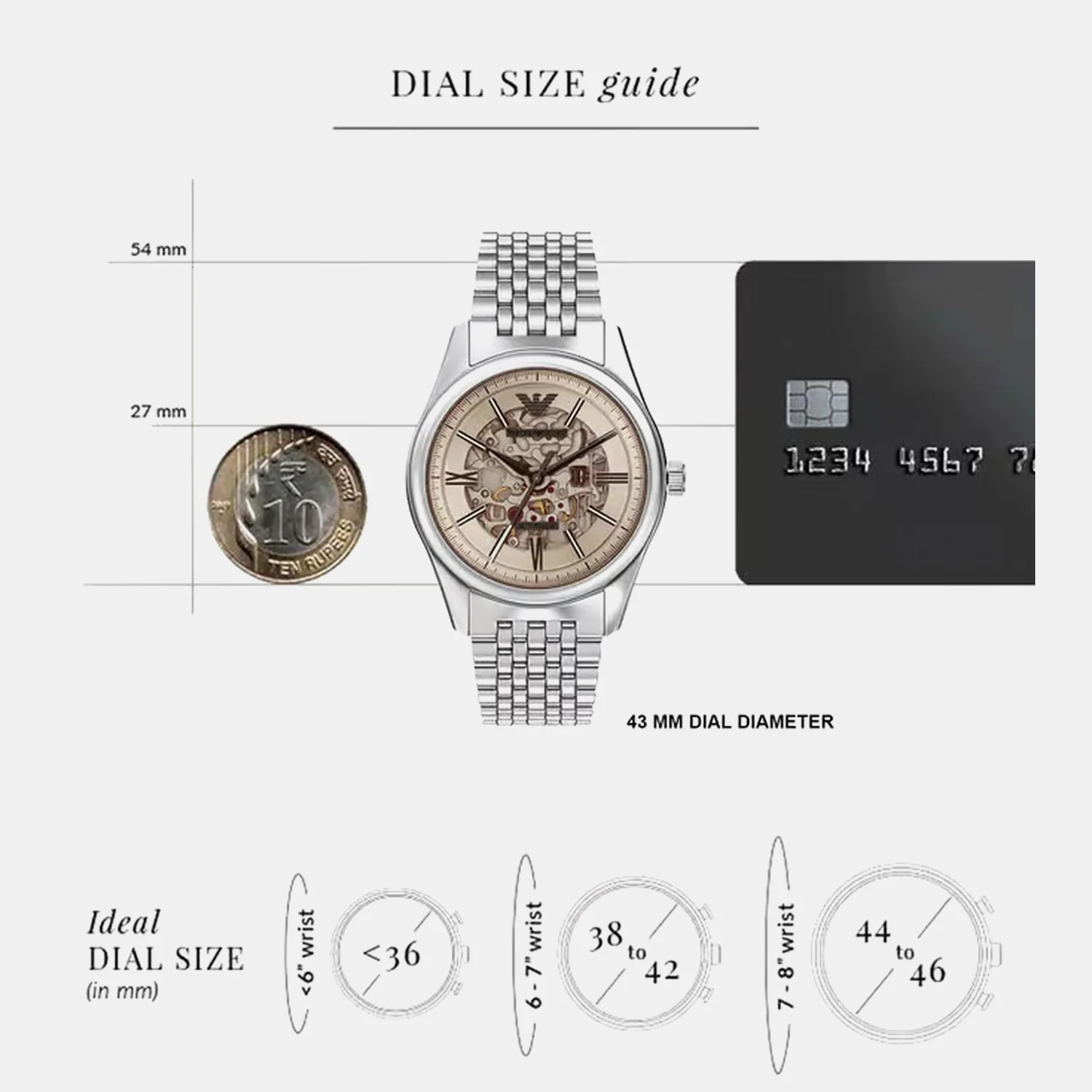 Men Automatic Beige Dial Analog Stainless Steel Watch AR60095 - Image 5
