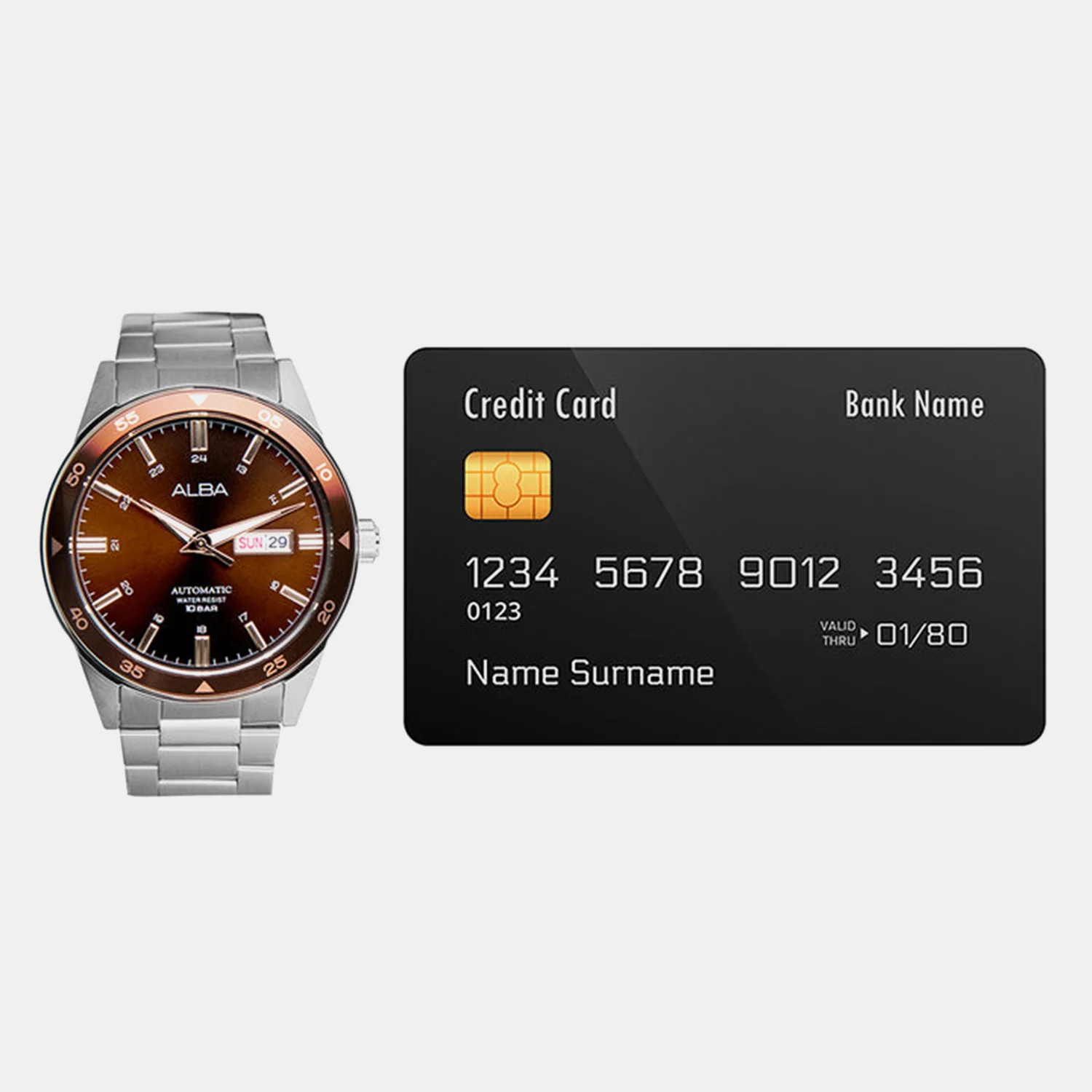 Men Automatic Brown Dial Analog Stainless Steel Watch AL4591X1 - Image 3