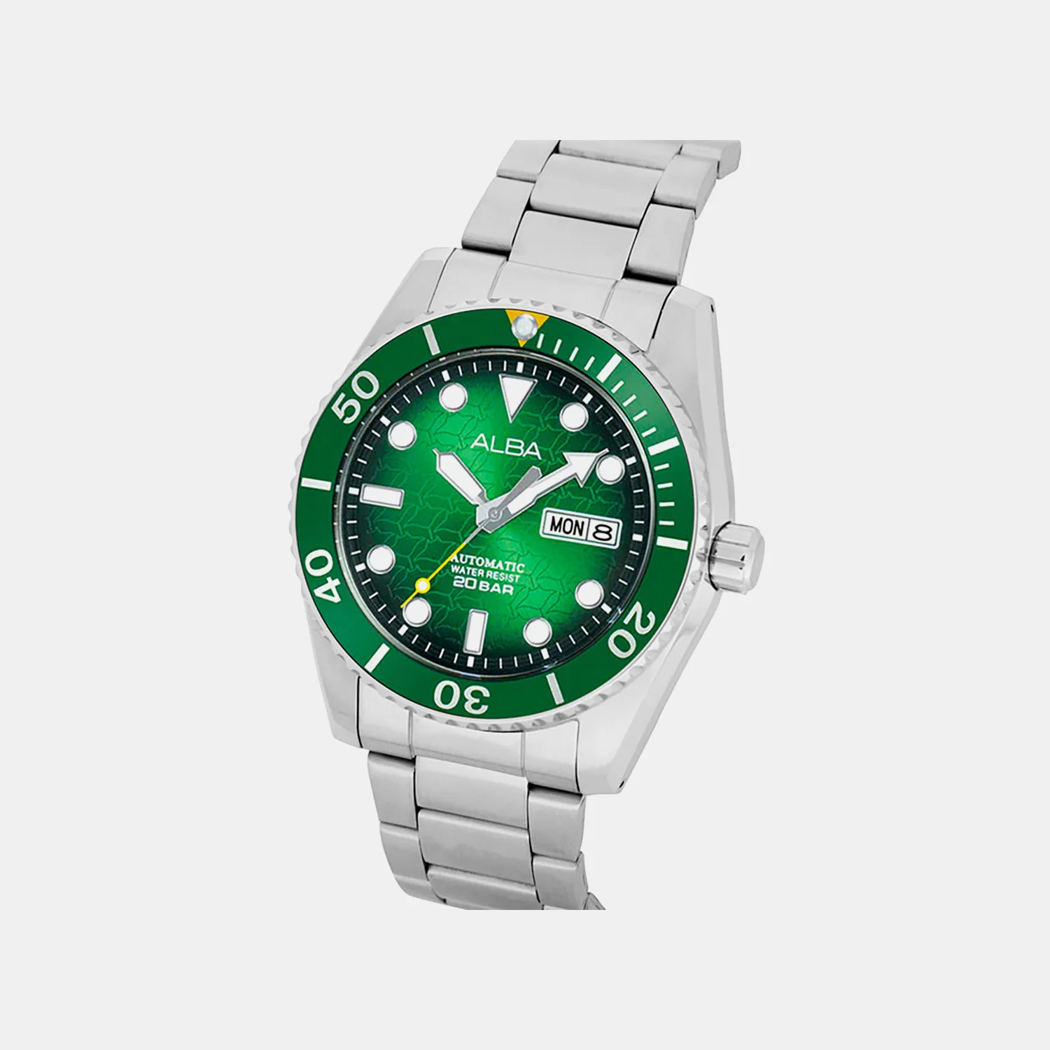 Men Automatic Green Dial Analog Stainless Steel Watch AL4437X1 - Image 2