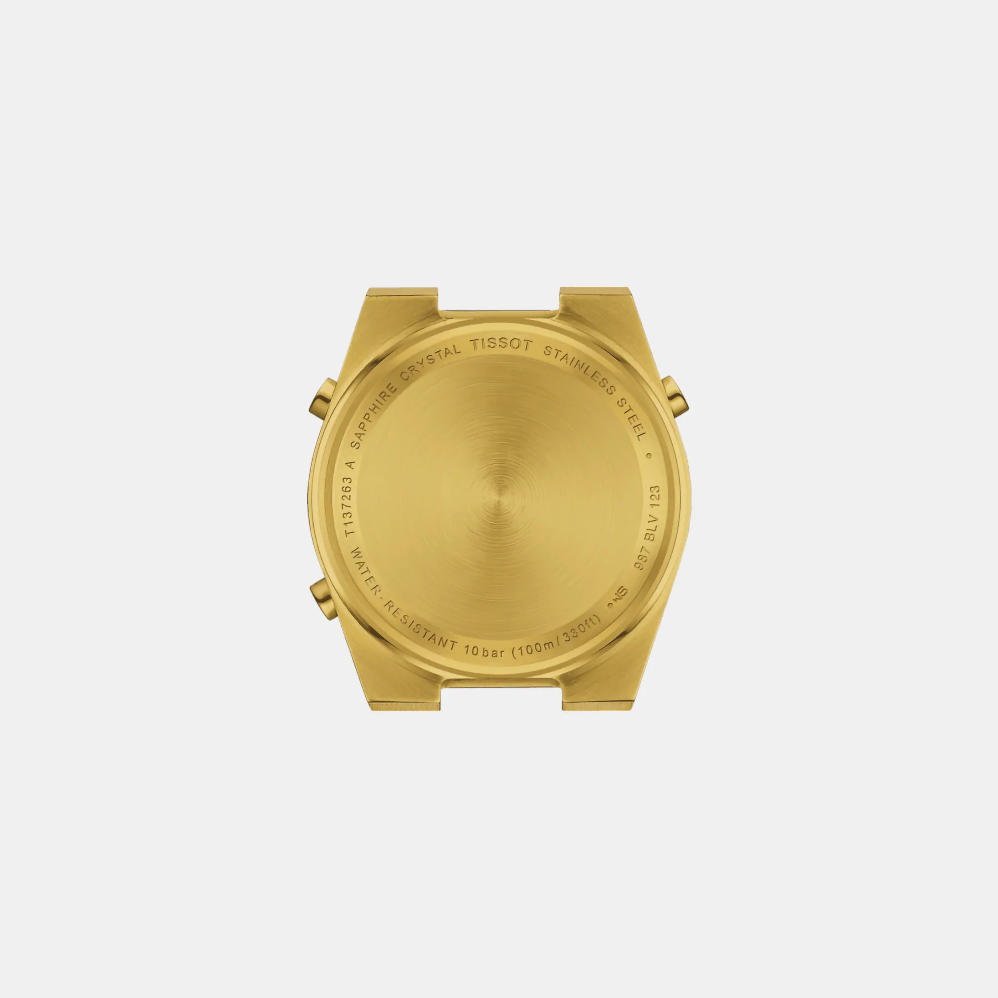 Men Gold Digital Stainless Steel Watch T1372633302000 - Image 2