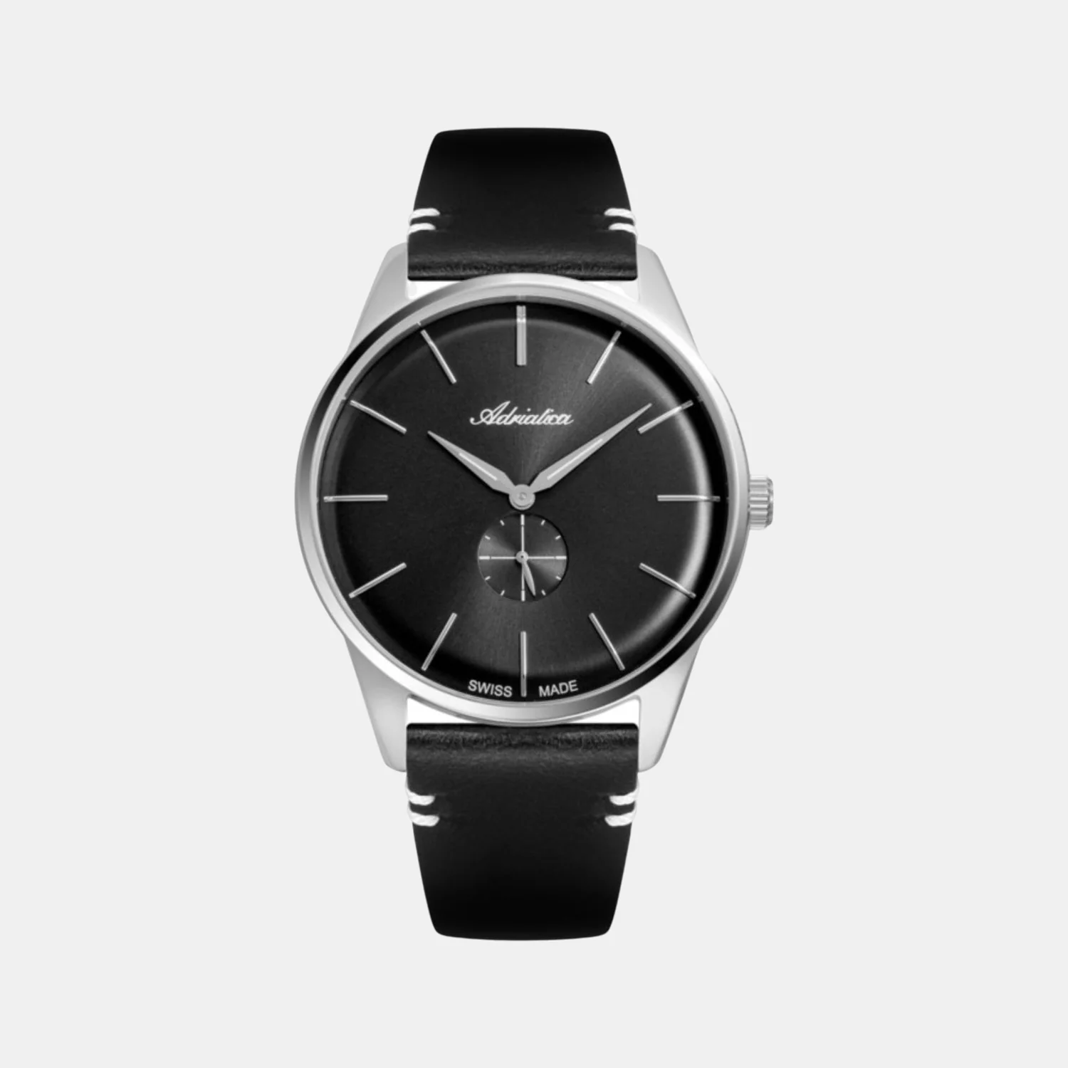 Men Quartz Black Dial Analog Leather Watch A8264.5216Q