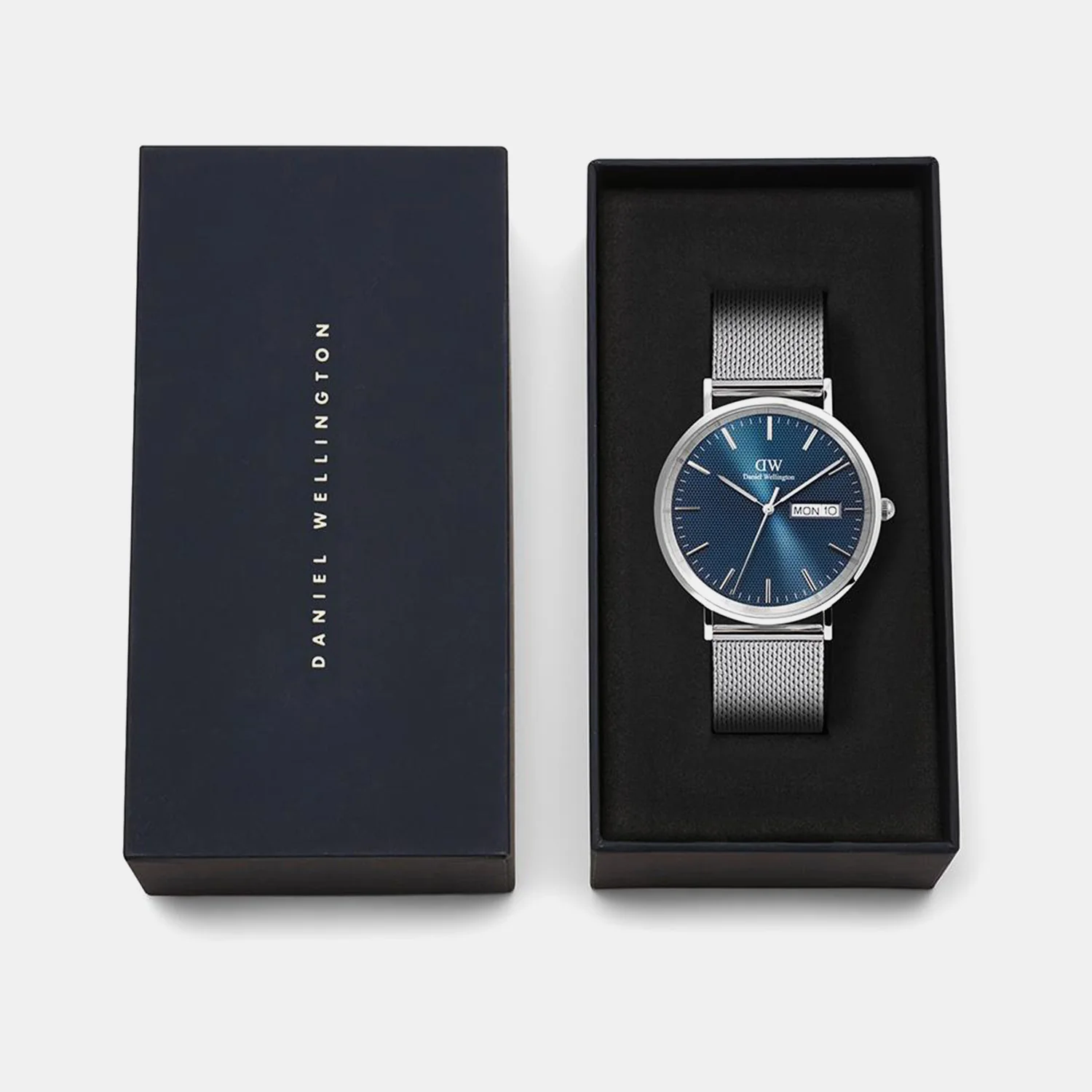 Men Quartz Blue Dial Analog Stainless Steel Watch DW00100833K - Image 5
