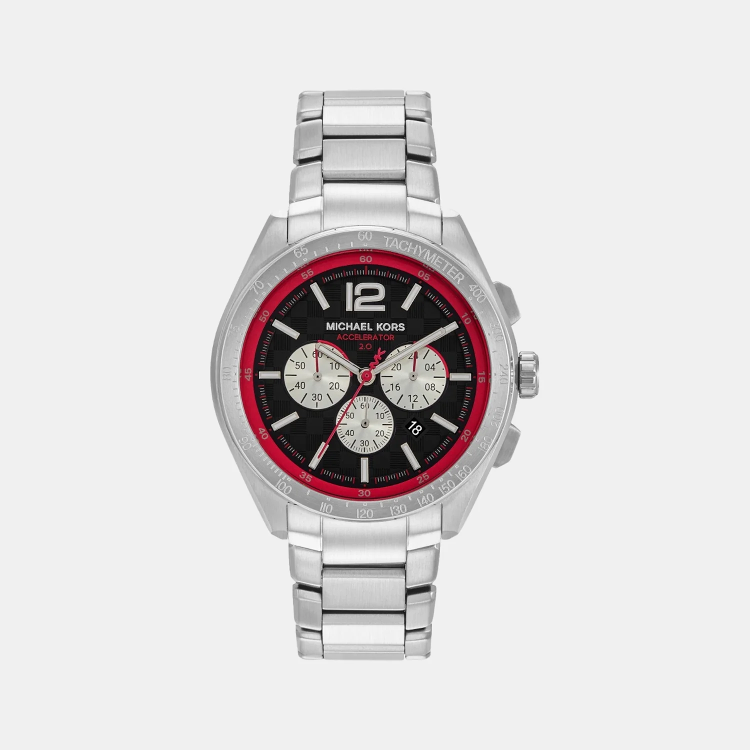 Accelerator 2.0 Men Quartz Black Dial Chronograph Stainless Steel Watch MK9176