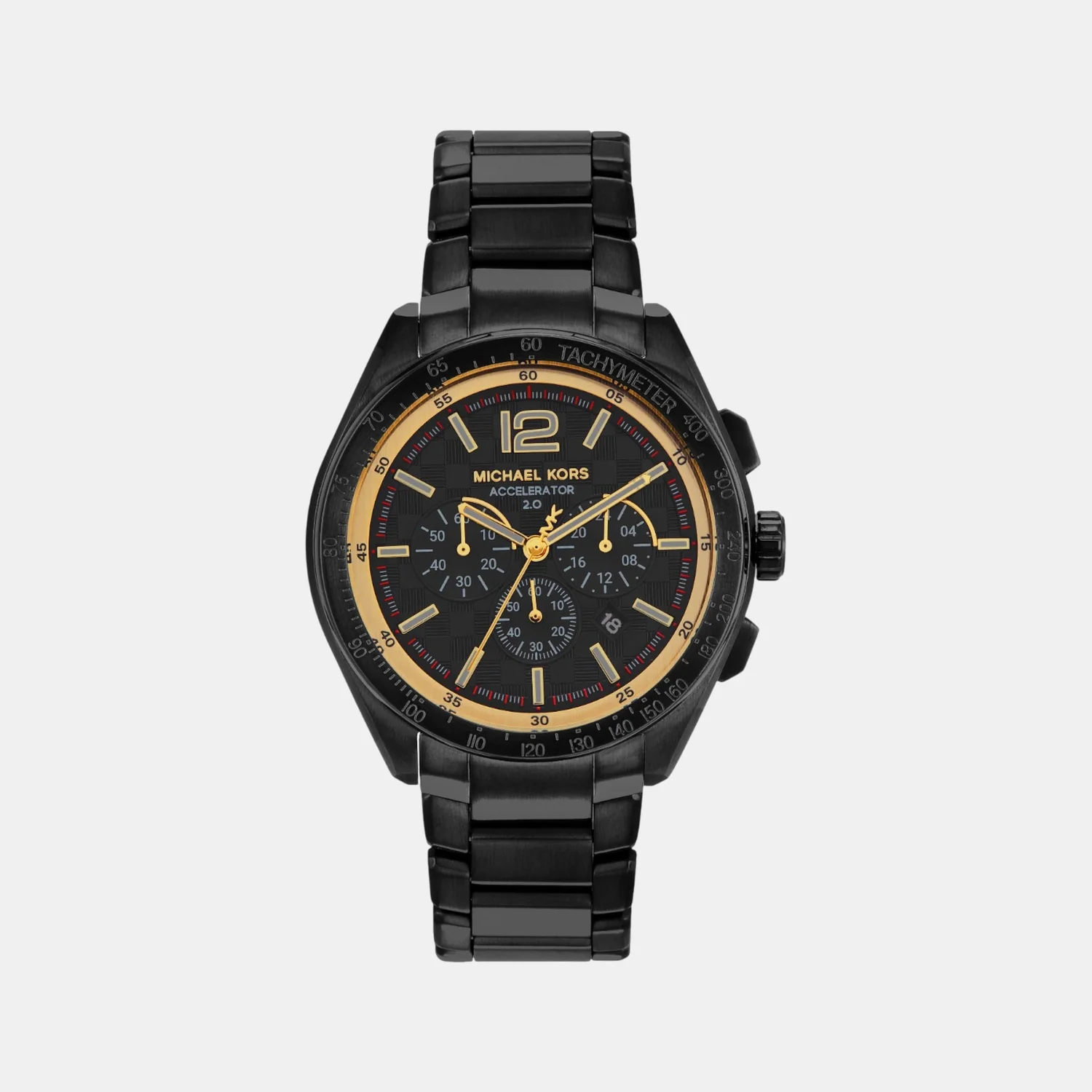 Accelerator 2.0 Men Quartz Black Dial Chronograph Stainless Steel Watch MK9179