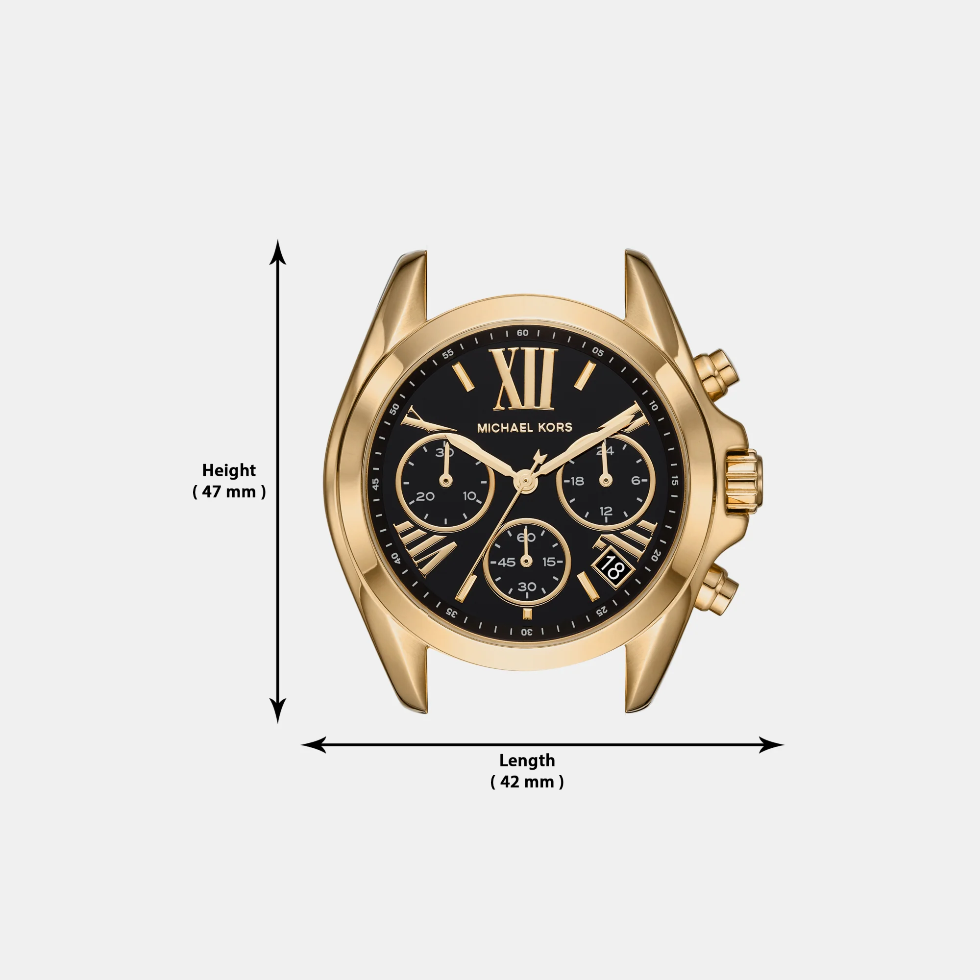 Bradshaw Women Quartz Black Dial Chronograph Stainless Steel Watch MK6959 - Image 8
