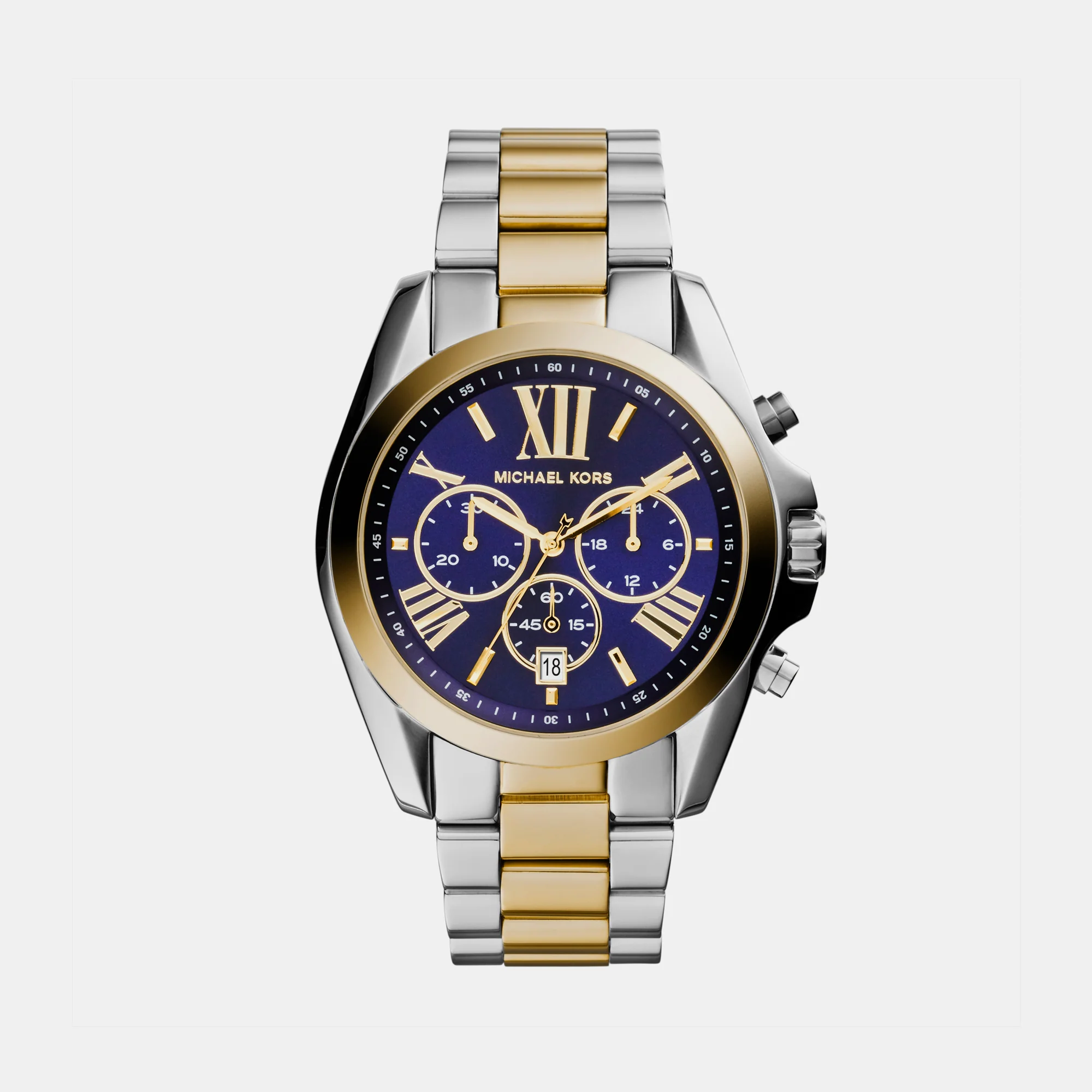 Bradshaw Women Quartz Blue Dial Chronograph Stainless Steel Watch MK5976 - Image 2