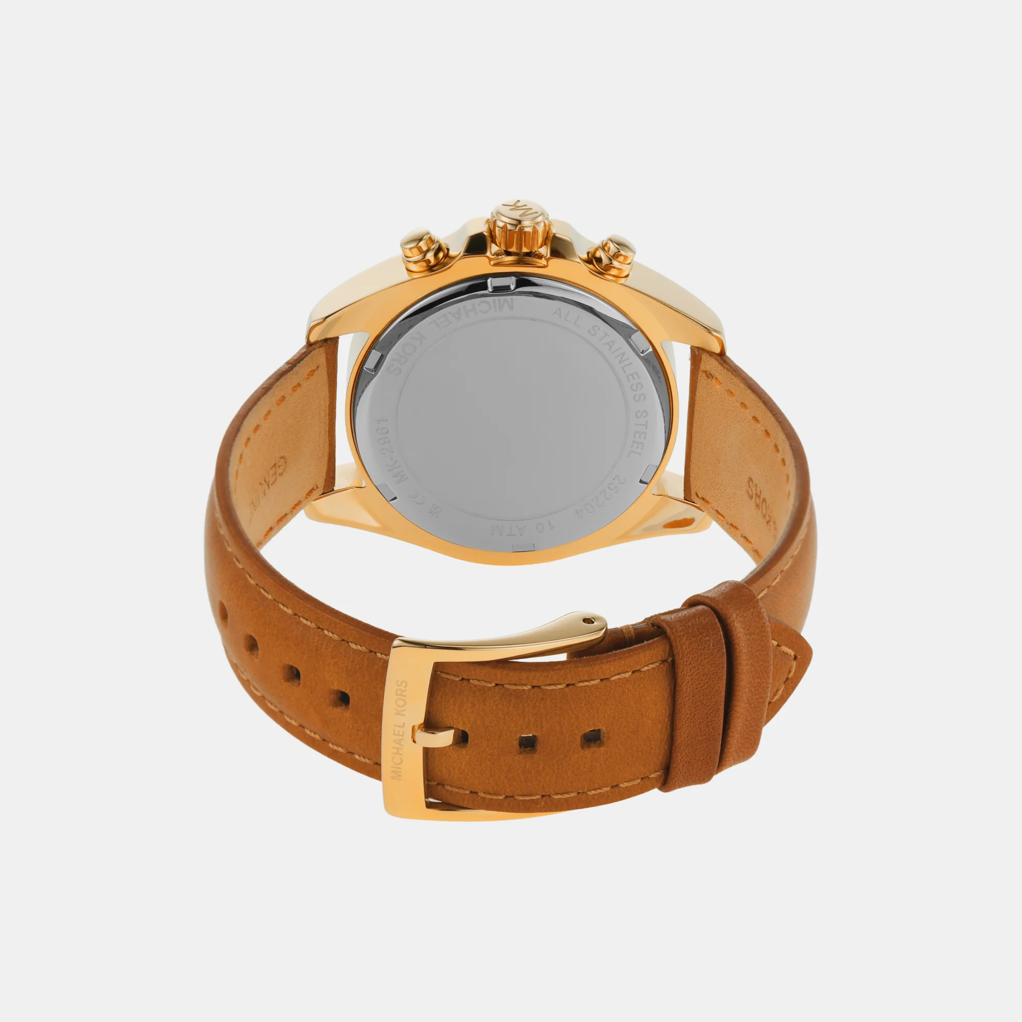 Bradshaw Women Quartz White Dial Chronograph Leather Watch MK2961 - Image 6