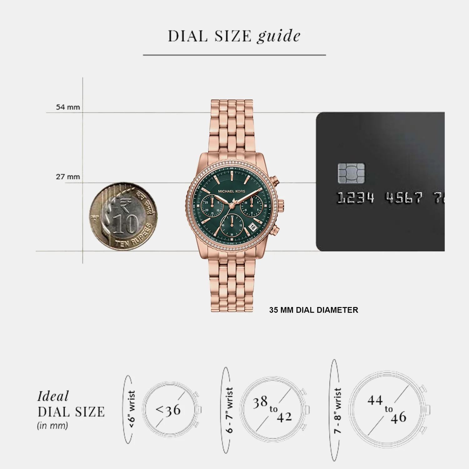 Bryant Women Quartz Green Dial Chronograph Stainless Steel Watch MK7600 - Image 6