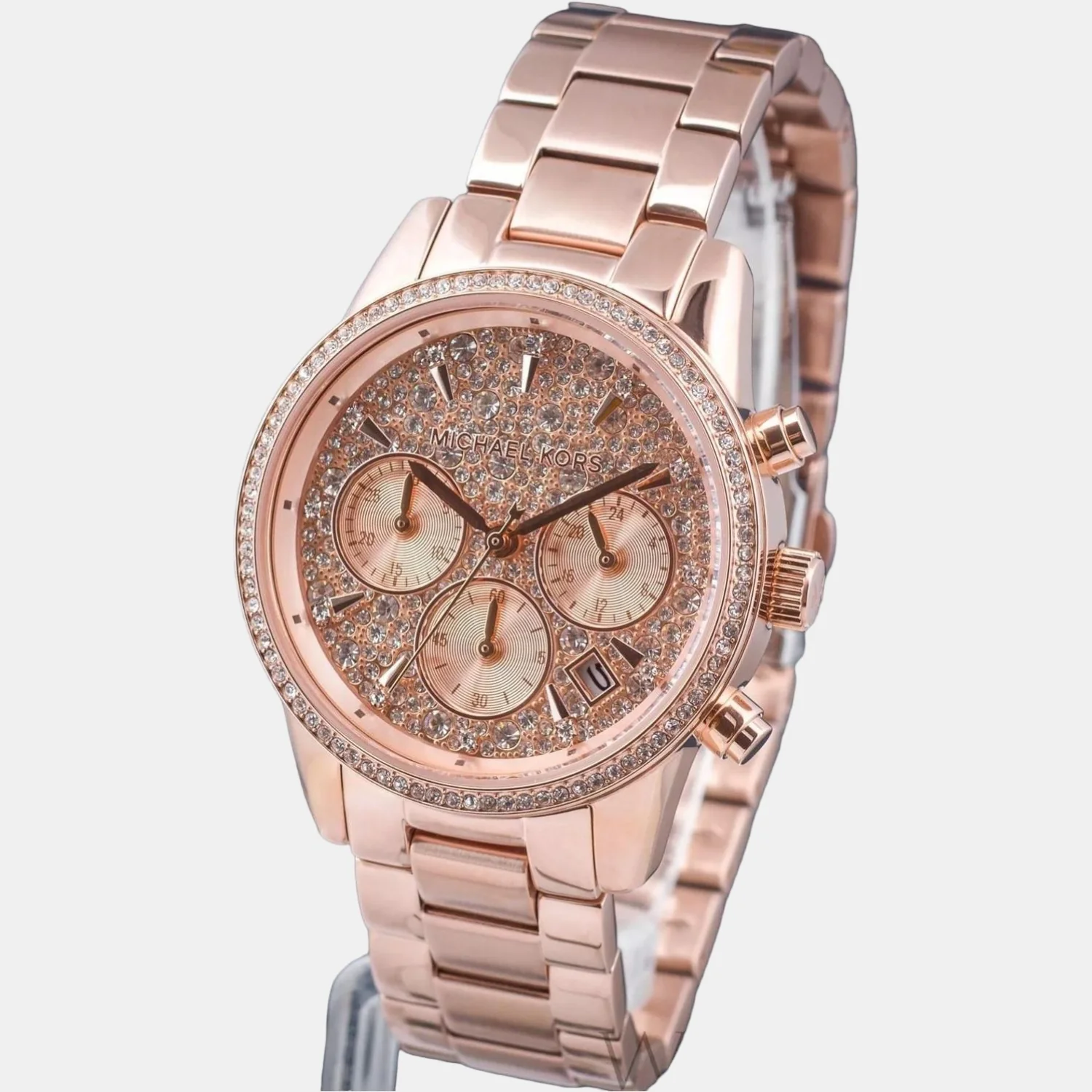 Bryant Women Quartz Rose Gold Dial Chronograph Stainless Steel Watch MK7302 - Image 2
