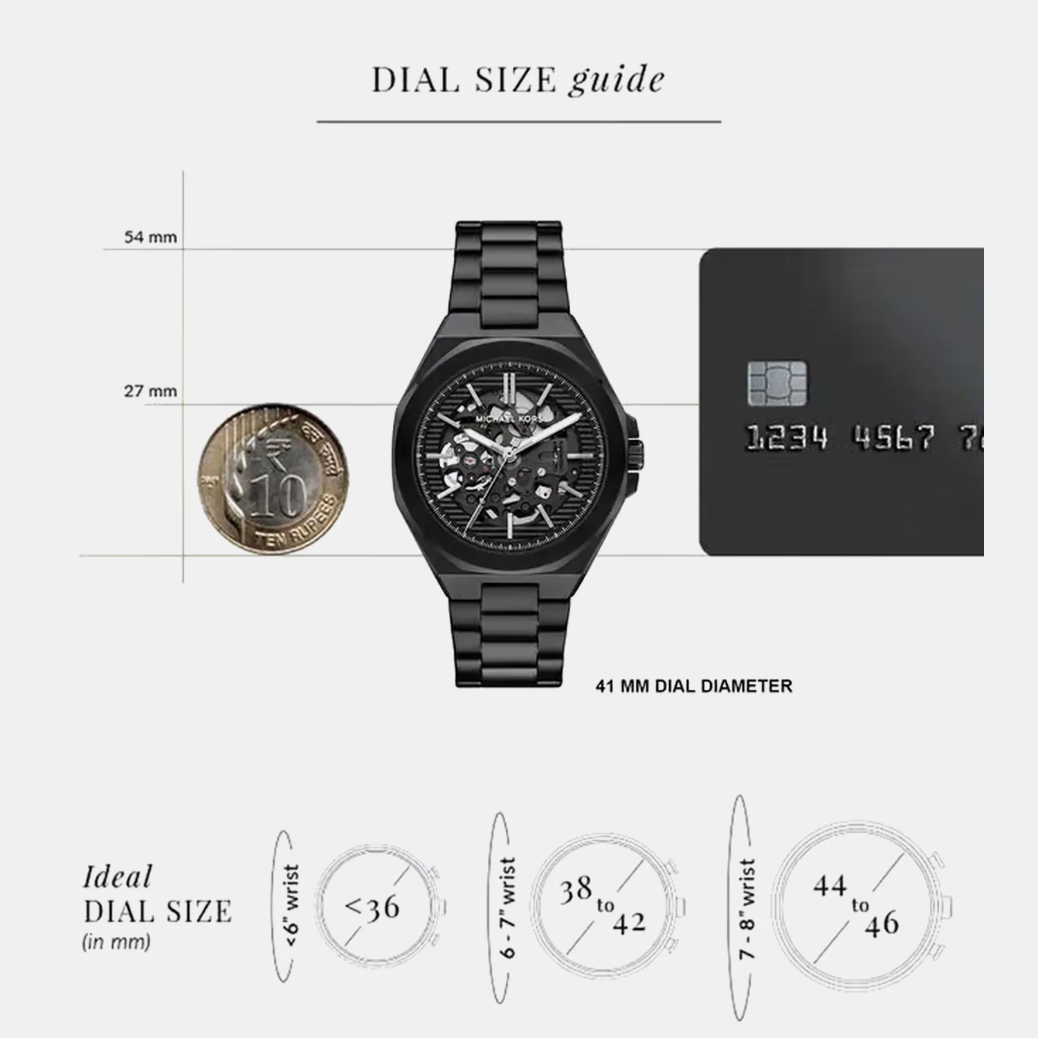 Callum Men Automatic Black Dial Analog Stainless Steel Watch MKO1242 - Image 6