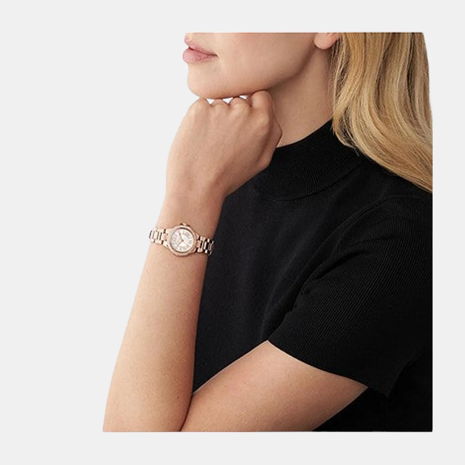 Camille Women Quartz White Dial Analog Stainless Steel Watch MK3253 - Image 2