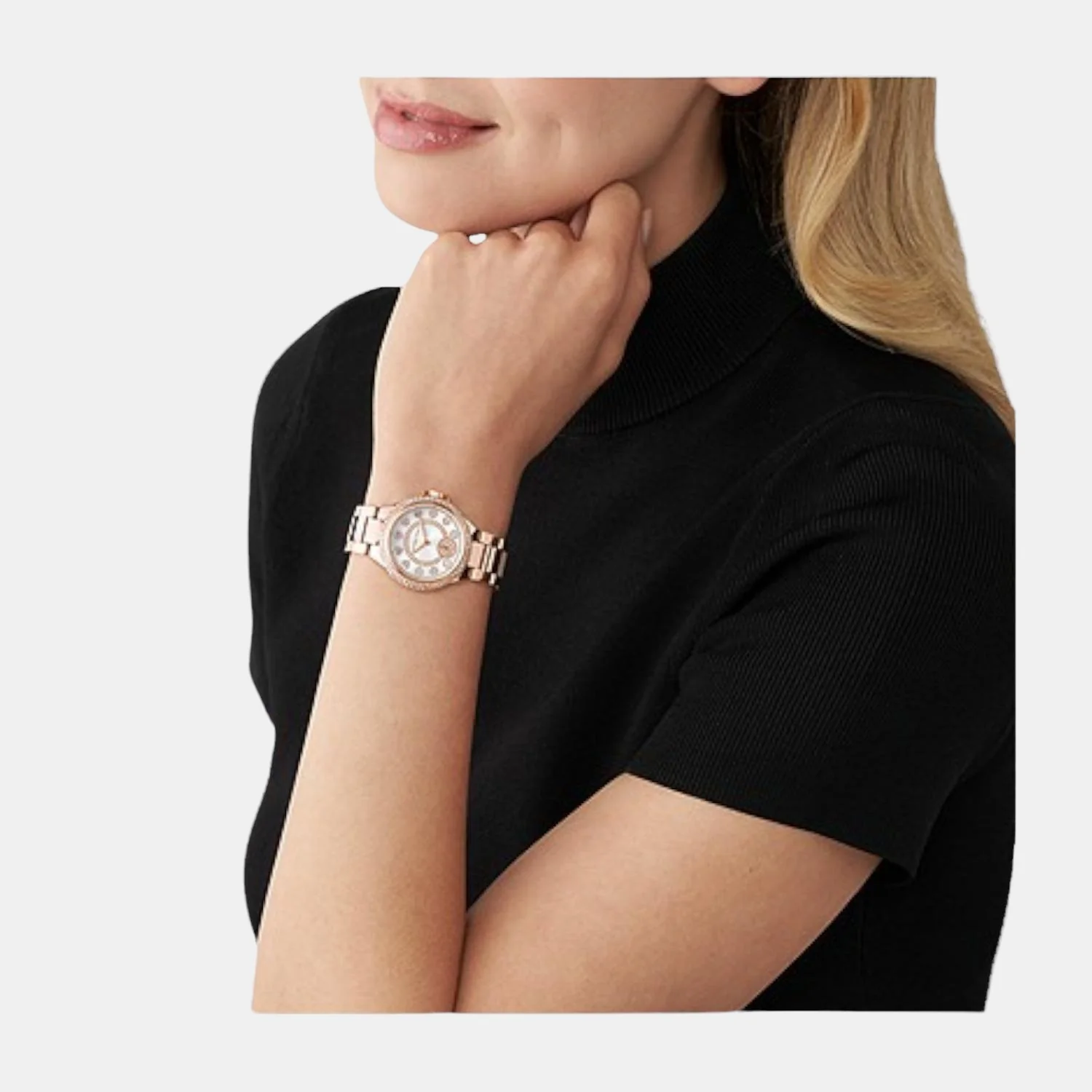 Camille Women Quartz White Dial Analog Stainless Steel Watch MK4700 - Image 2
