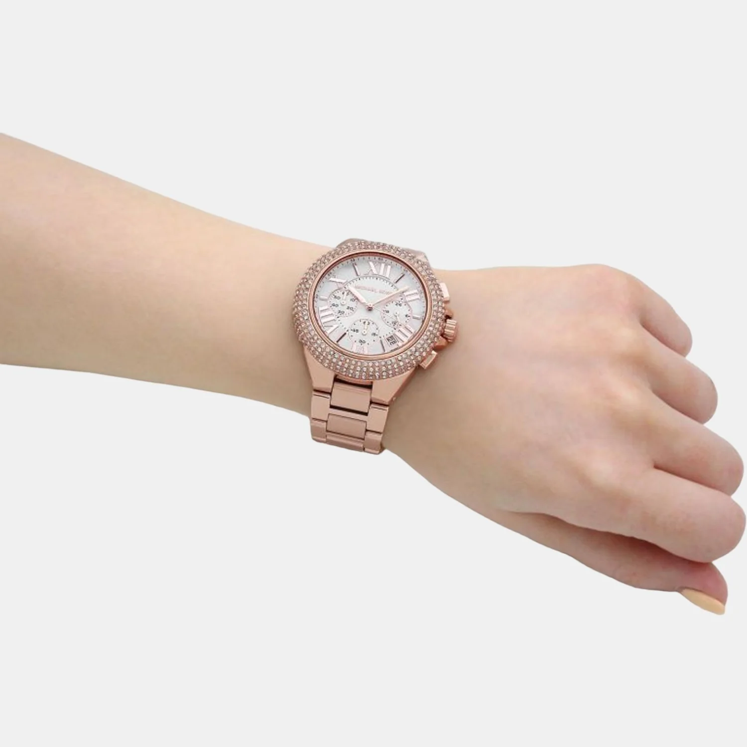 Camille Women Quartz White Dial Chronograph Stainless Steel Watch MK6995 - Image 7