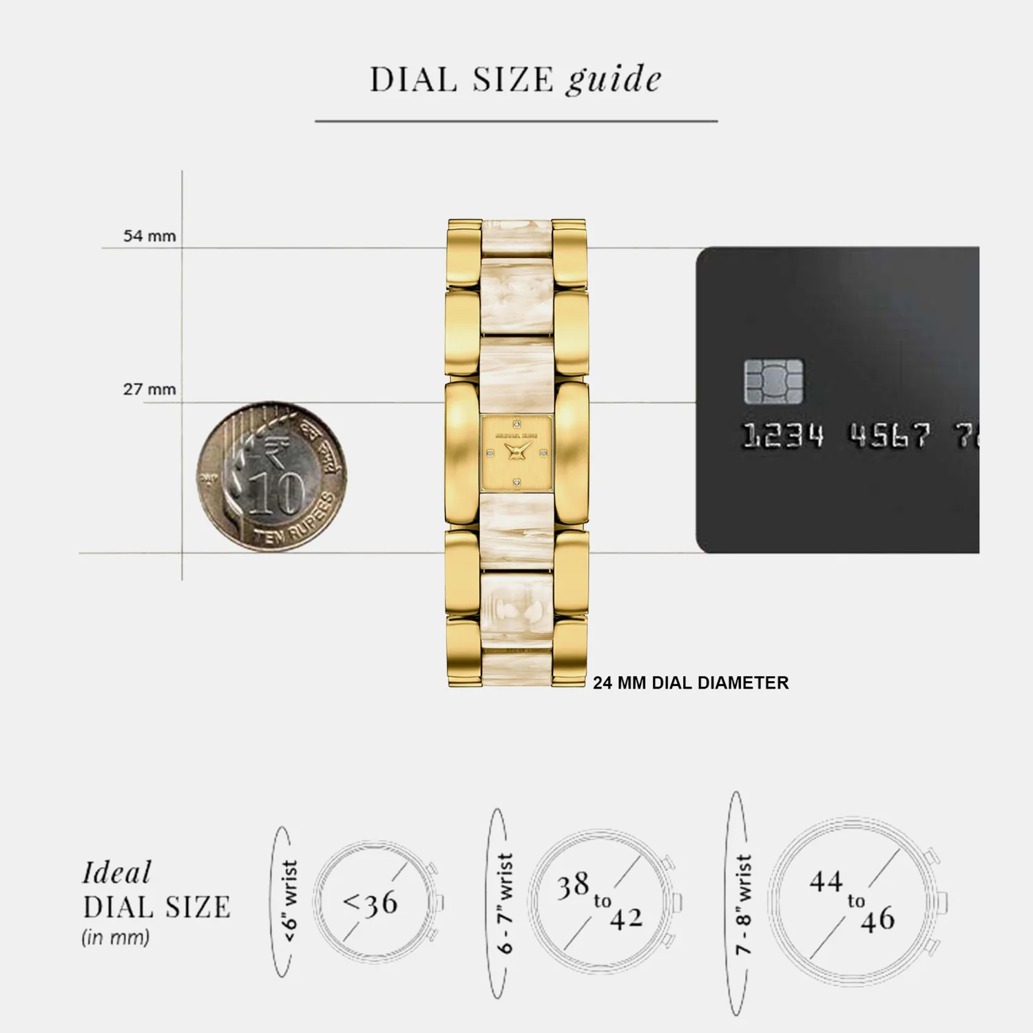 Darrington Women Quartz Gold Dial Analog Stainless Steel Watch MK7592 - Image 6