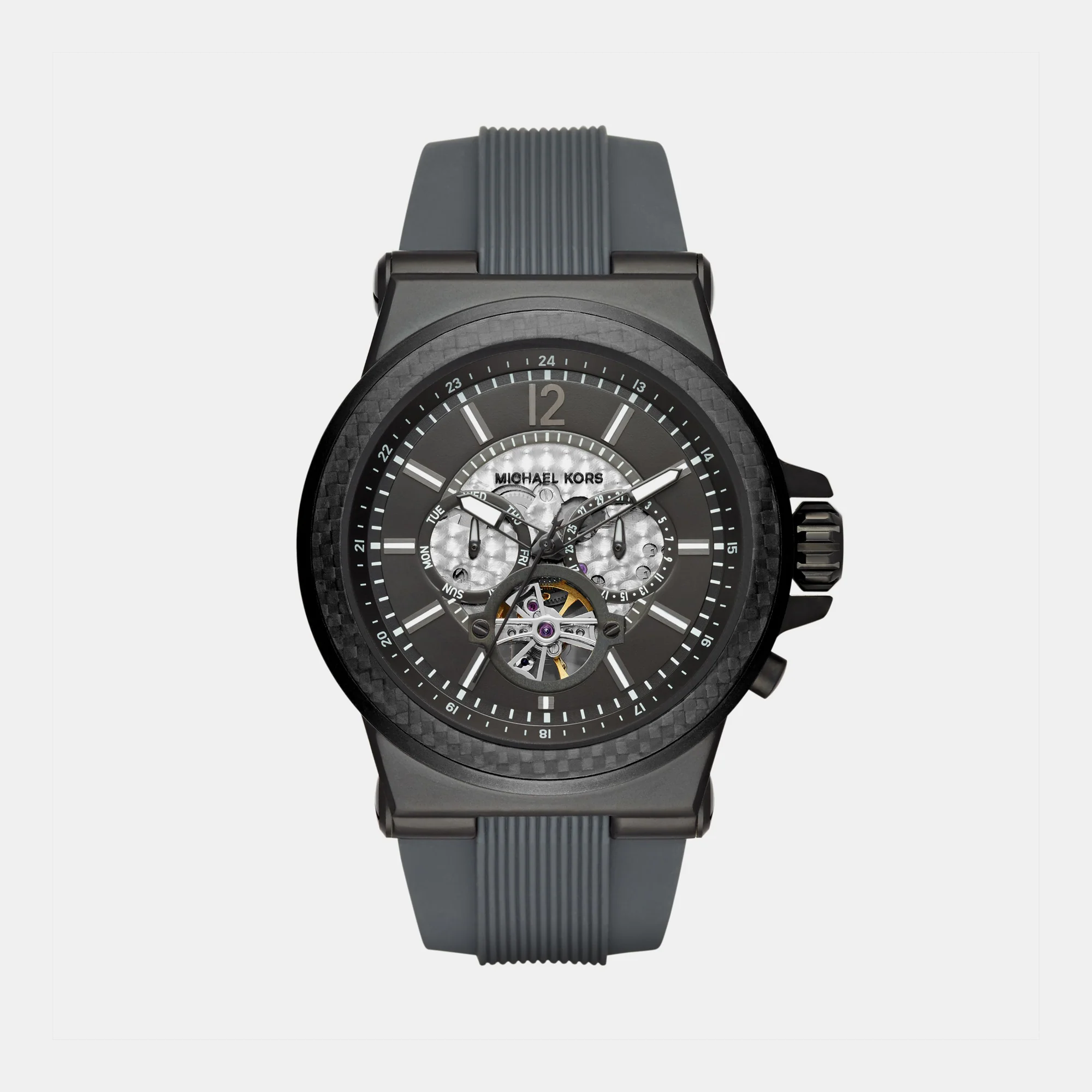 Dylan Men Automatic Black Dial Analog Silicone Watch MK9026