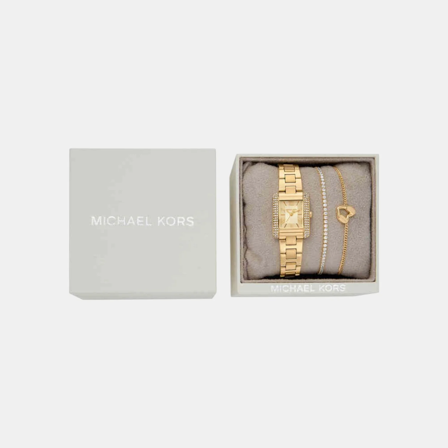 Emery Women Quartz Gold Dial Analog Stainless Steel Watch MK7510SET - Image 6