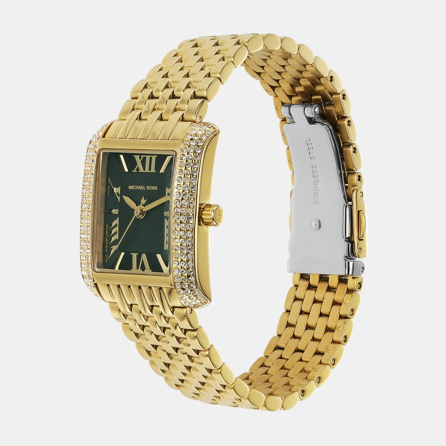 Emery Women Quartz Green Dial Analog Stainless Steel Watch MK4742 - Image 4