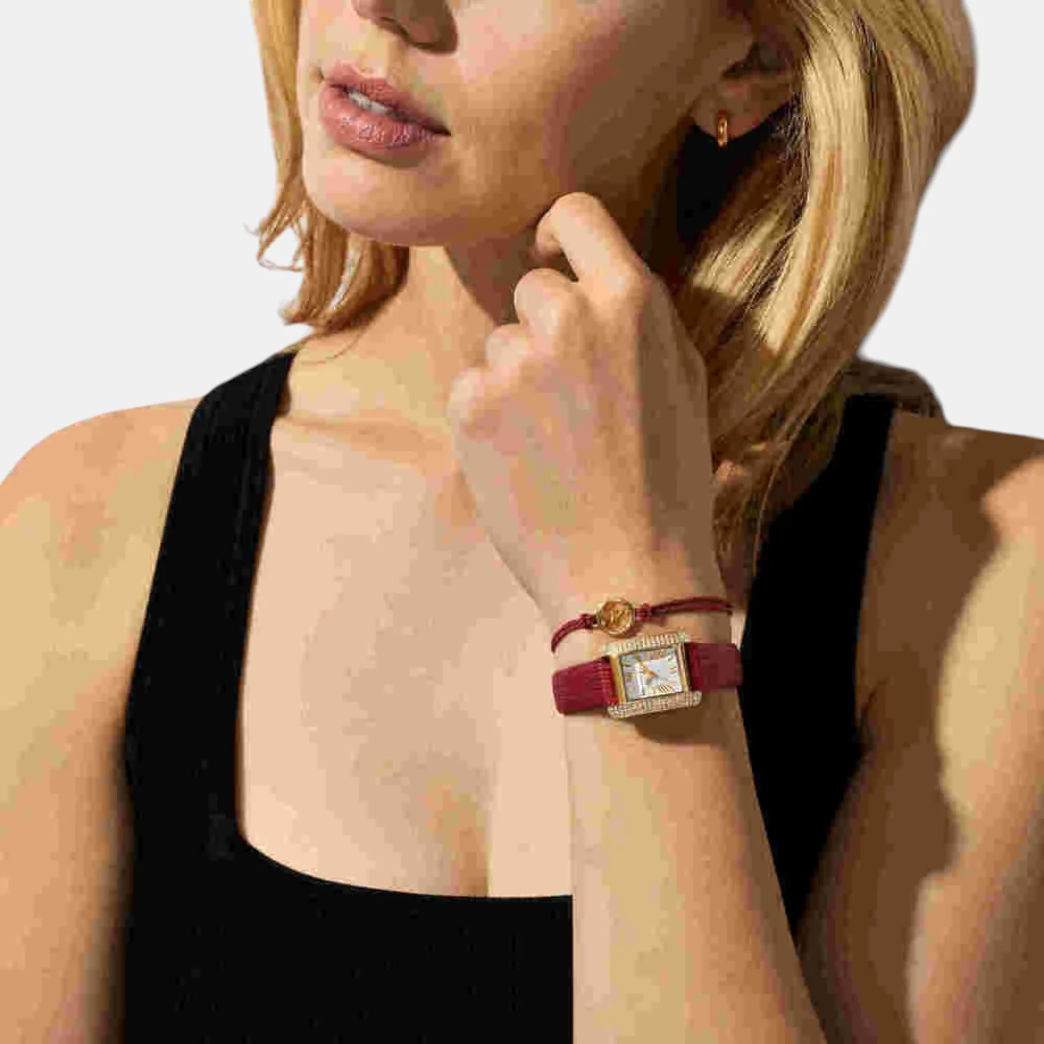 Emery Women Quartz White Dial Analog Leather Watch MK4874SET - Image 5