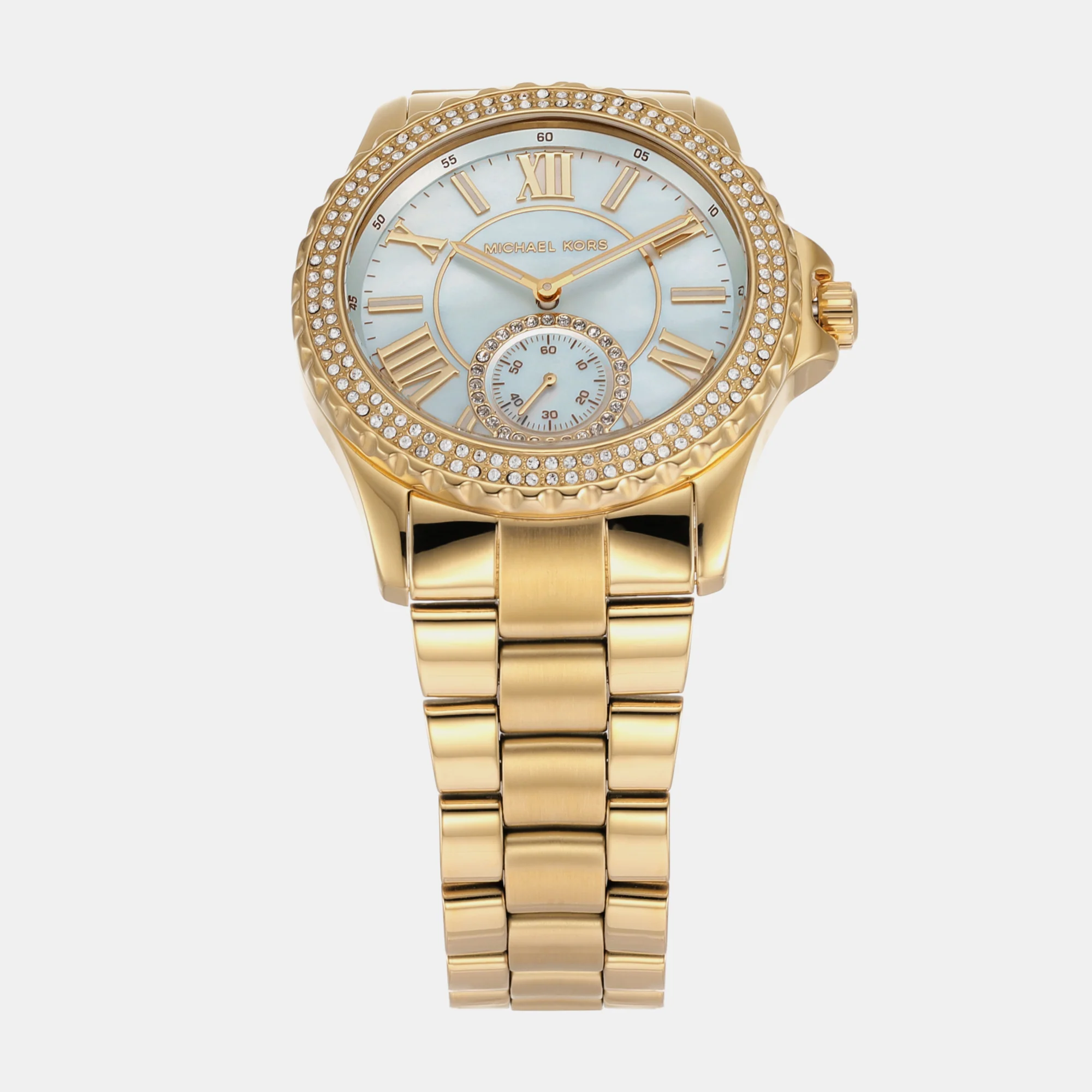 Everest Women Quartz Gold Dial Analog Stainless Steel Watch MK7401 - Image 2