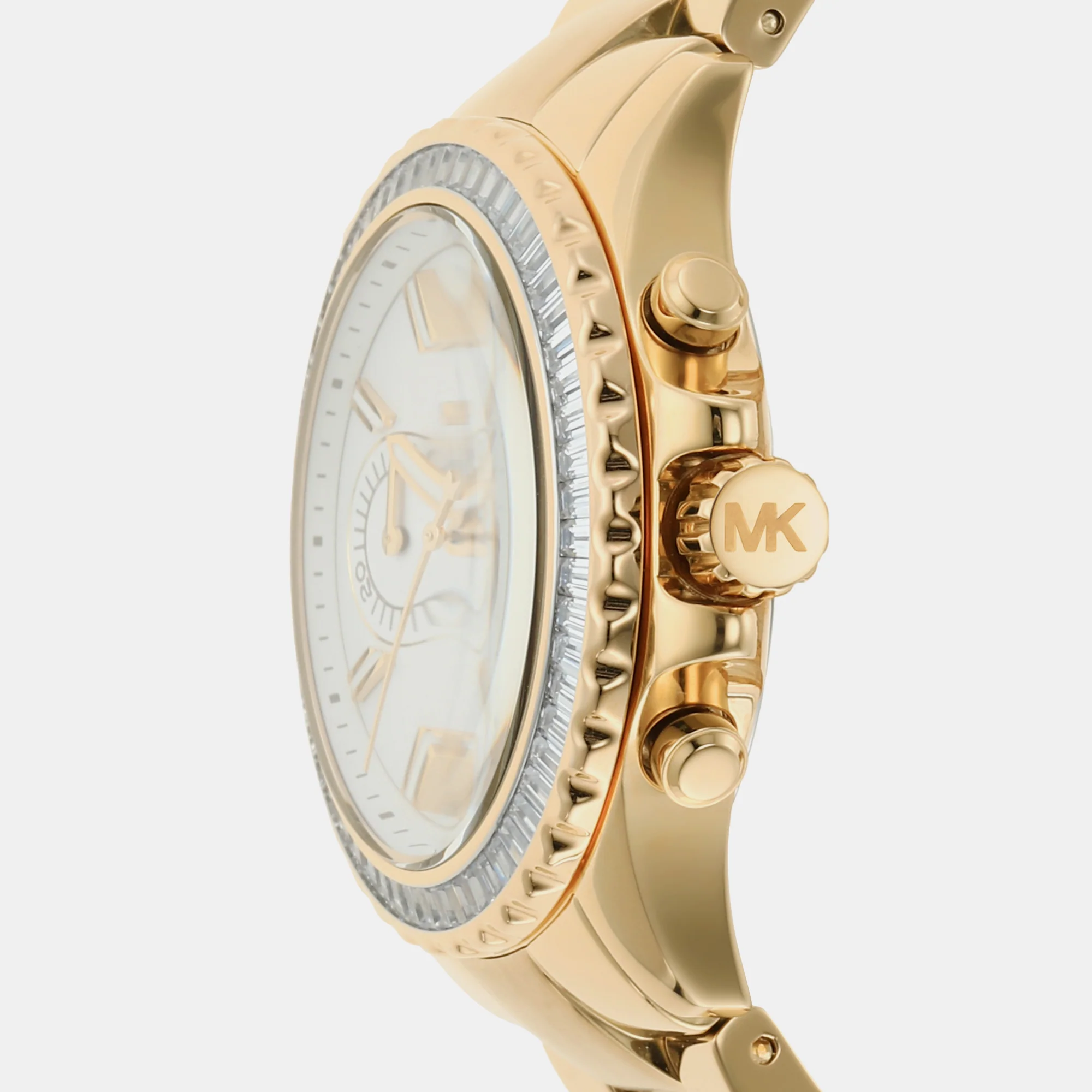 Everest Women Quartz White Dial Chronograph Stainless Steel Watch MK7212 - Image 4
