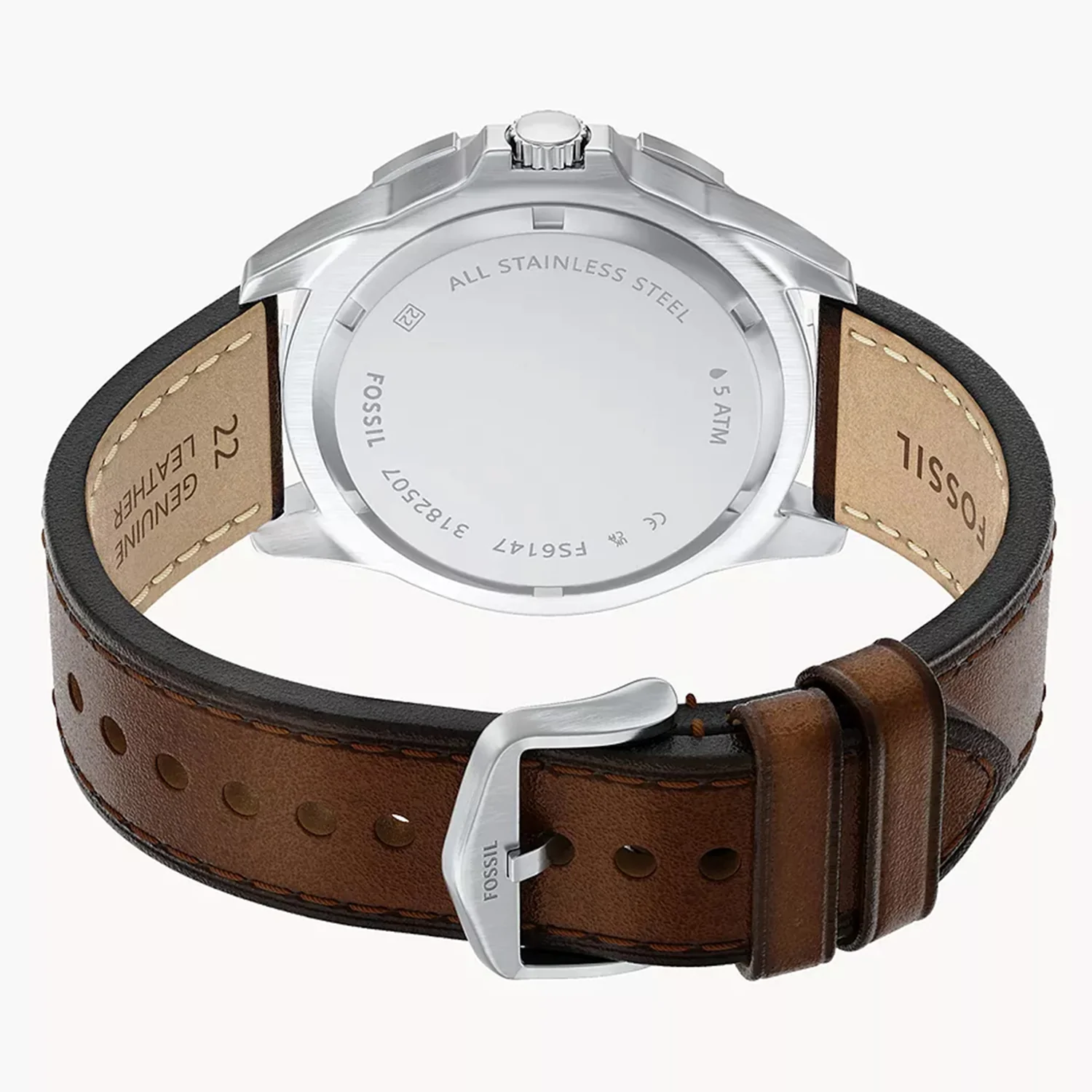 Garrett Men Quartz Green Dial Analog Leather Watch FS6147 - Image 9