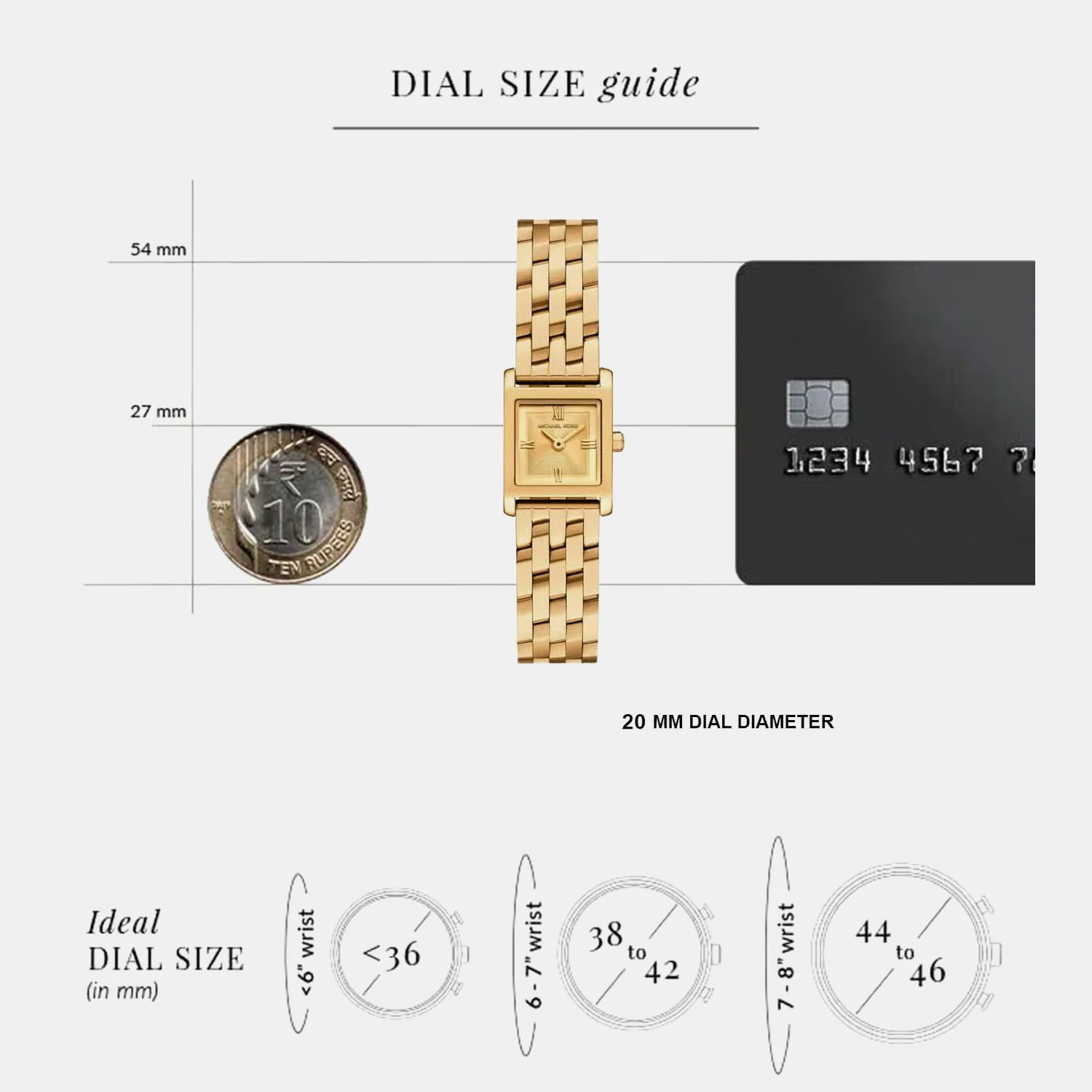 Georgie Women Quartz Gold Dial Analog Stainless Steel Watch MK4931 - Image 5