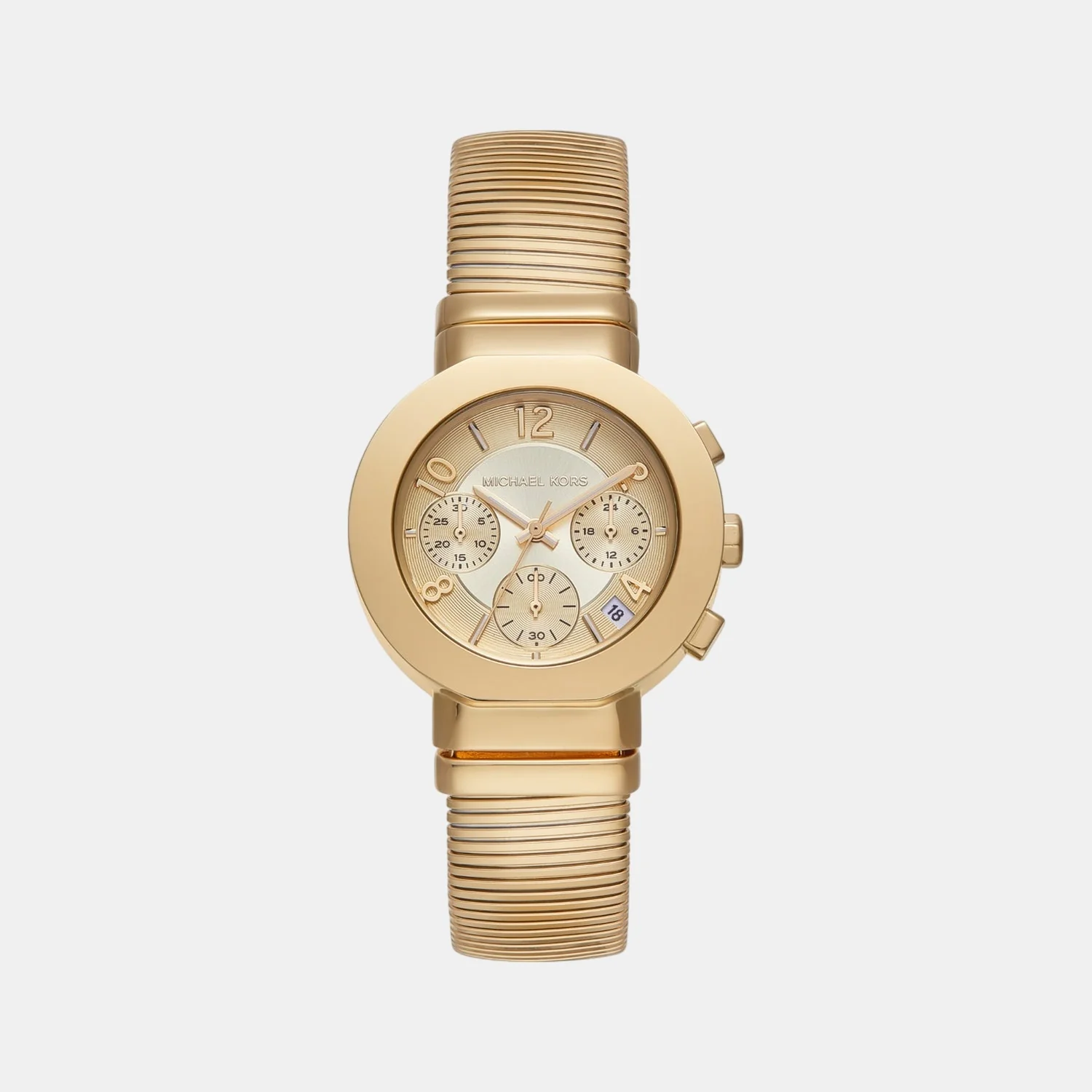 Gramercy Women Quartz Gold Dial Chronograph Stainless Steel Watch MK7525