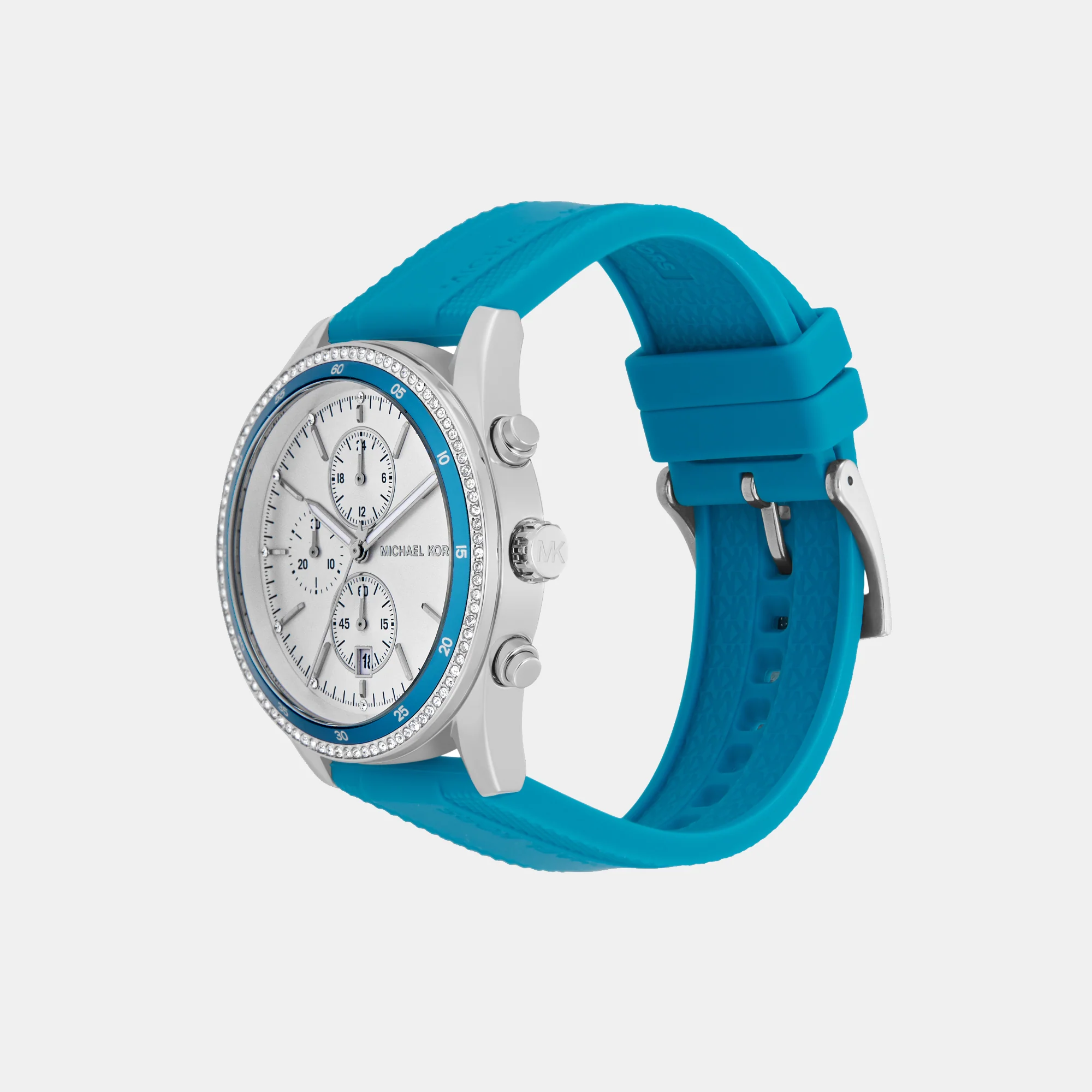 Hadyn Women Quartz White Dial Chronograph Silicone Watch MK7485 - Image 3