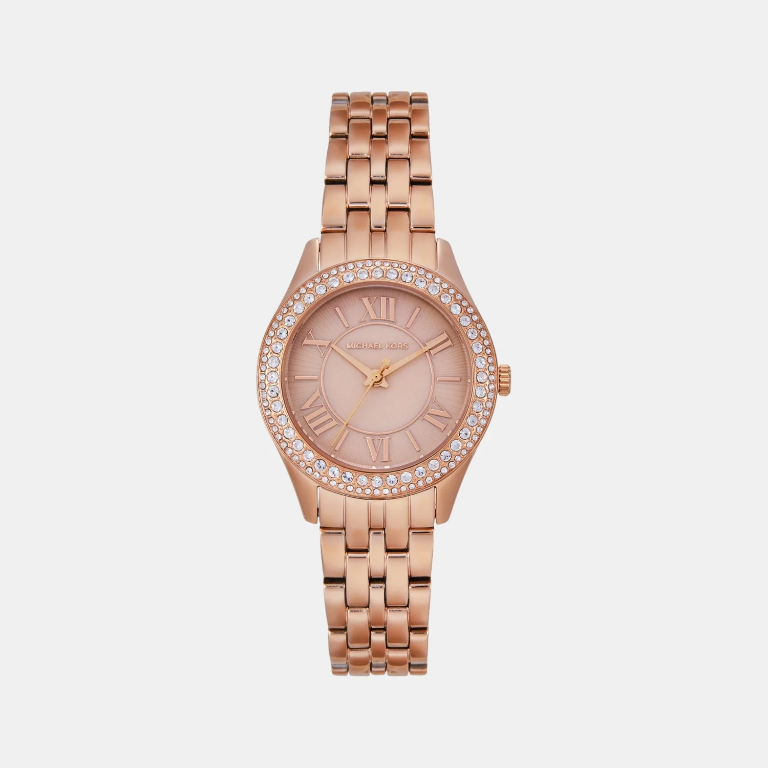 Harlowe Women Quartz Rose Gold Dial Analog Stainless Steel Watch MK4845