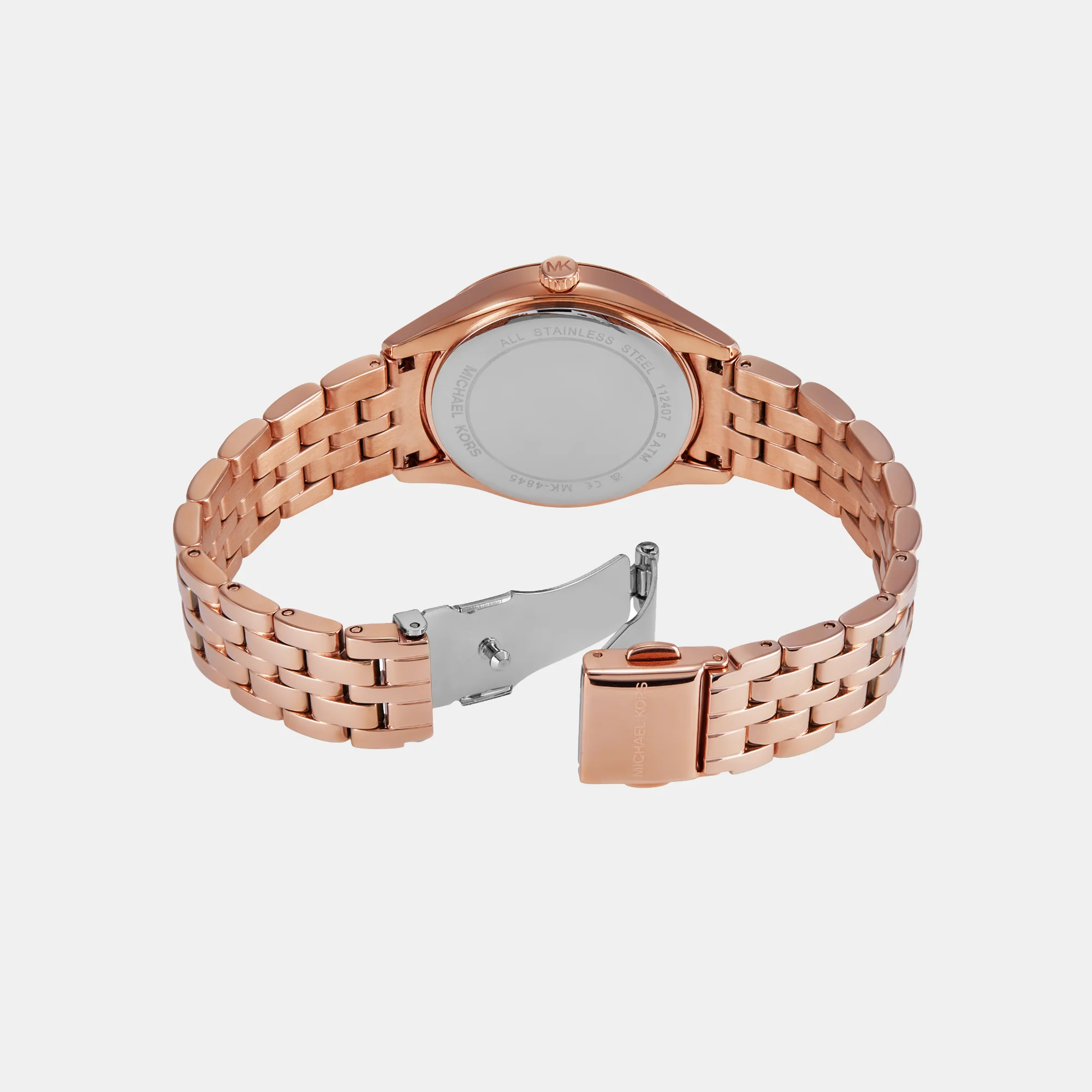 Harlowe Women Quartz Rose Gold Dial Analog Stainless Steel Watch MK4845 - Image 6