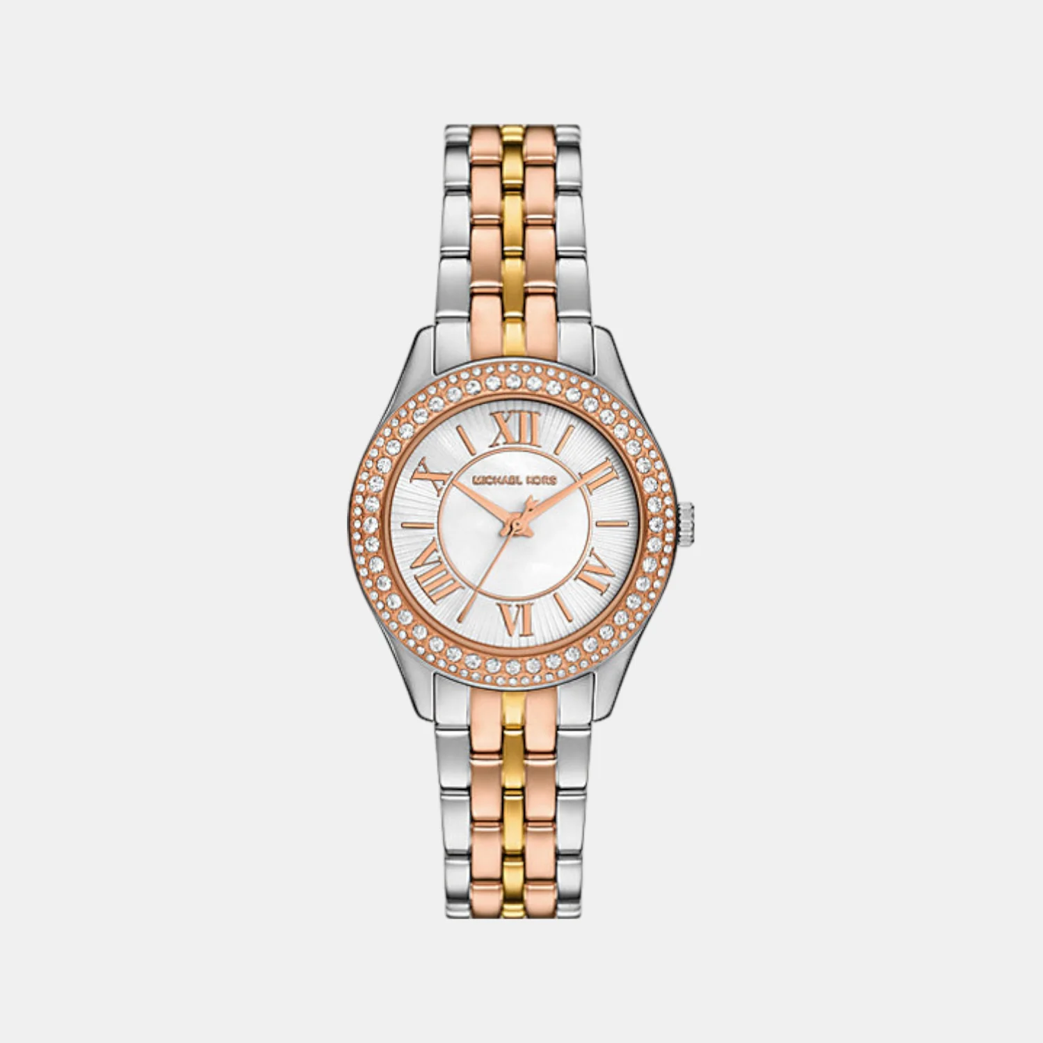 Harlowe Women Quartz Mother Of Pearl Dial Analog Stainless Steel Watch MK4846