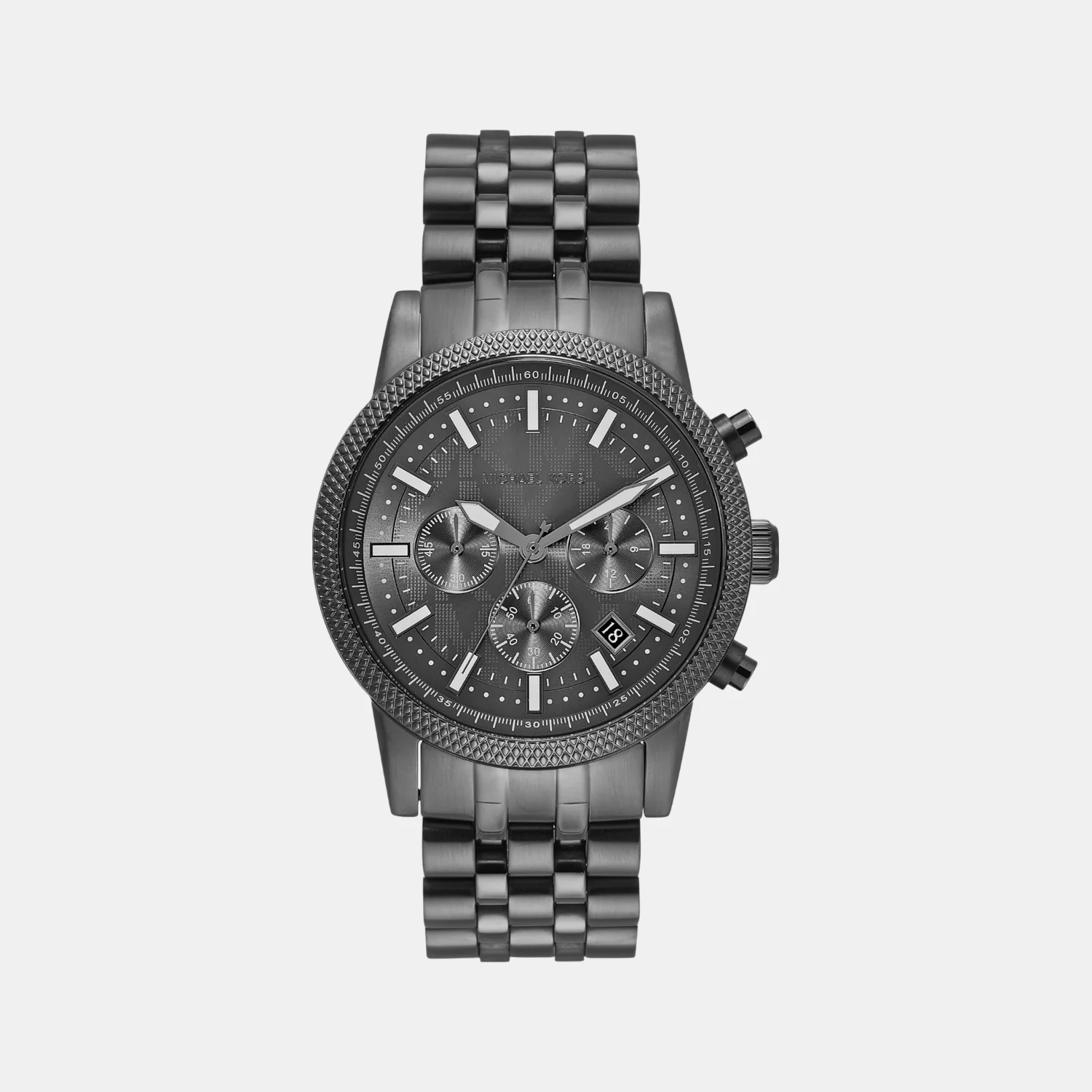 Hutton Men Quartz Grey Dial Chronograph Stainless Steel Watch MKO1164 - Image 2