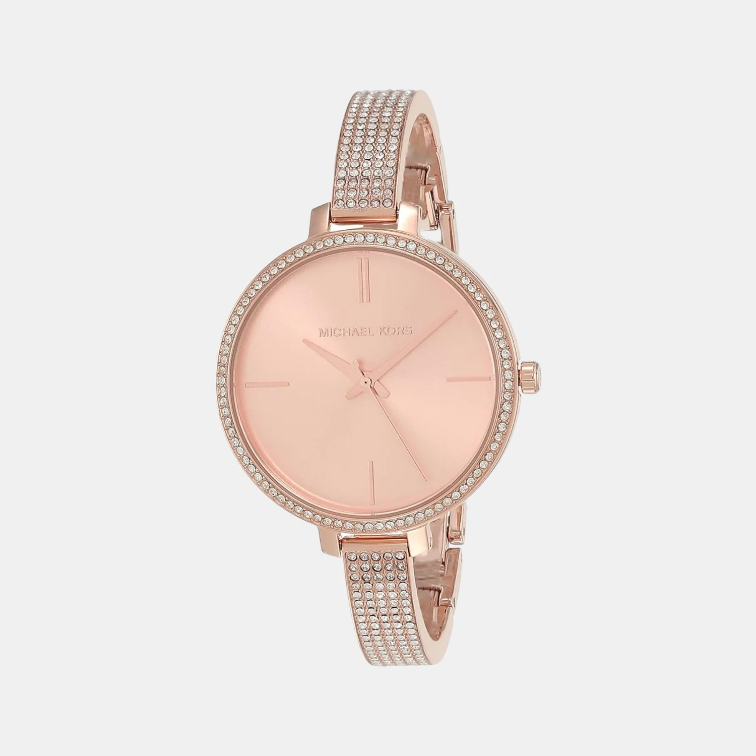 Jaryn Women Quartz Rose Gold Dial Analog Stainless Steel Watch MK3785