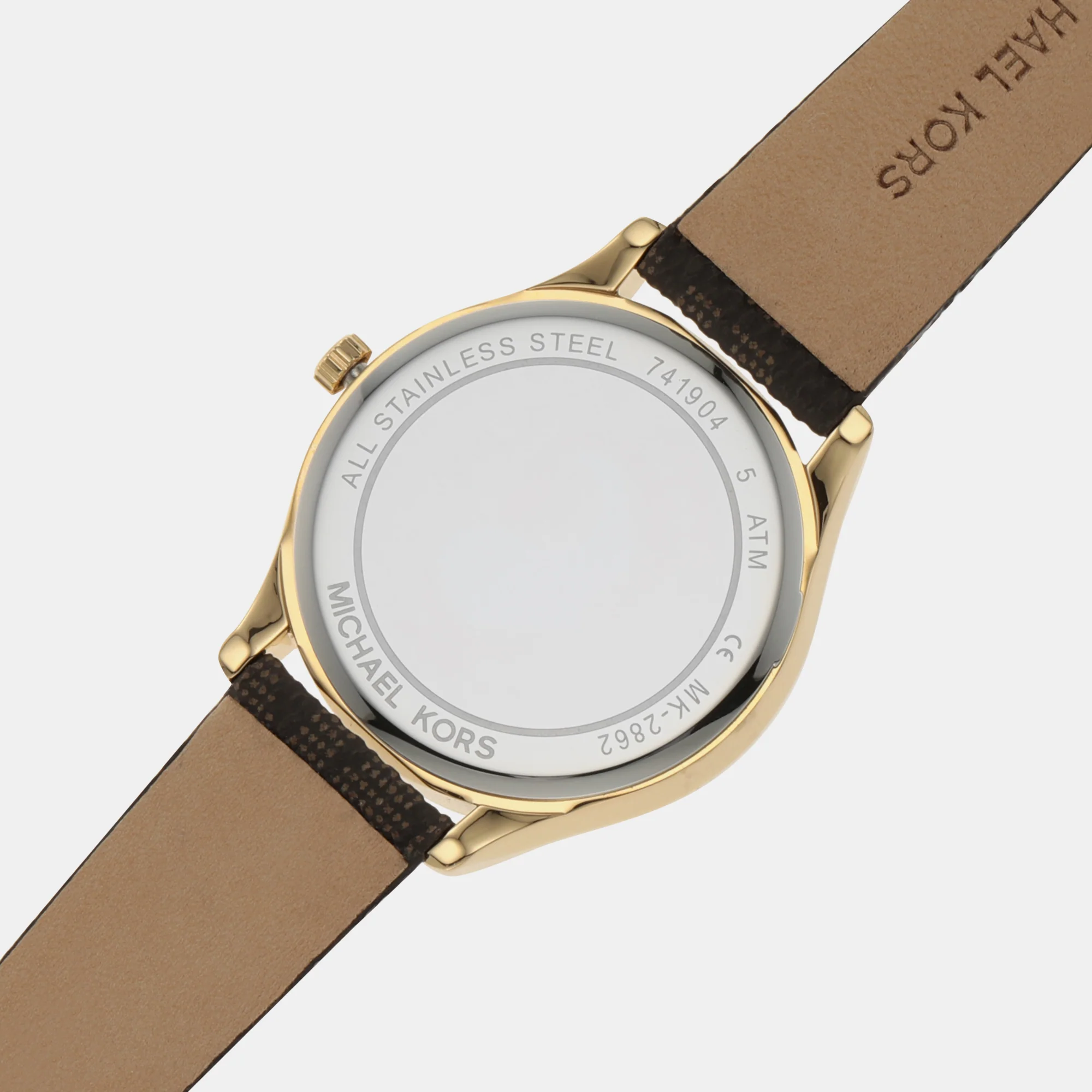Jaycie Women Quartz Gold Dial Analog Leather Watch MK2862 - Image 9