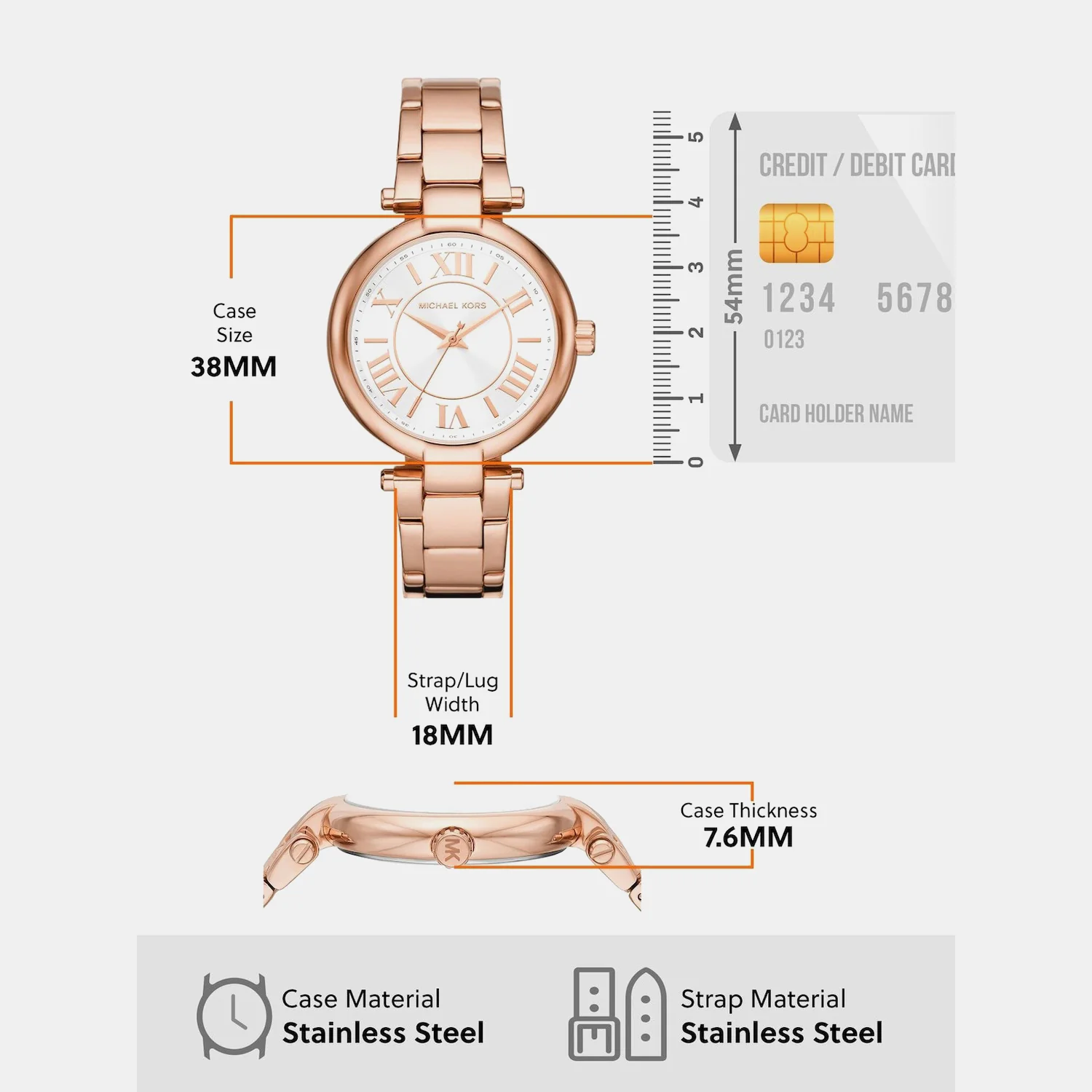 Laney Women Quartz White Dial Analog Stainless Steel Watch MK7419 - Image 7